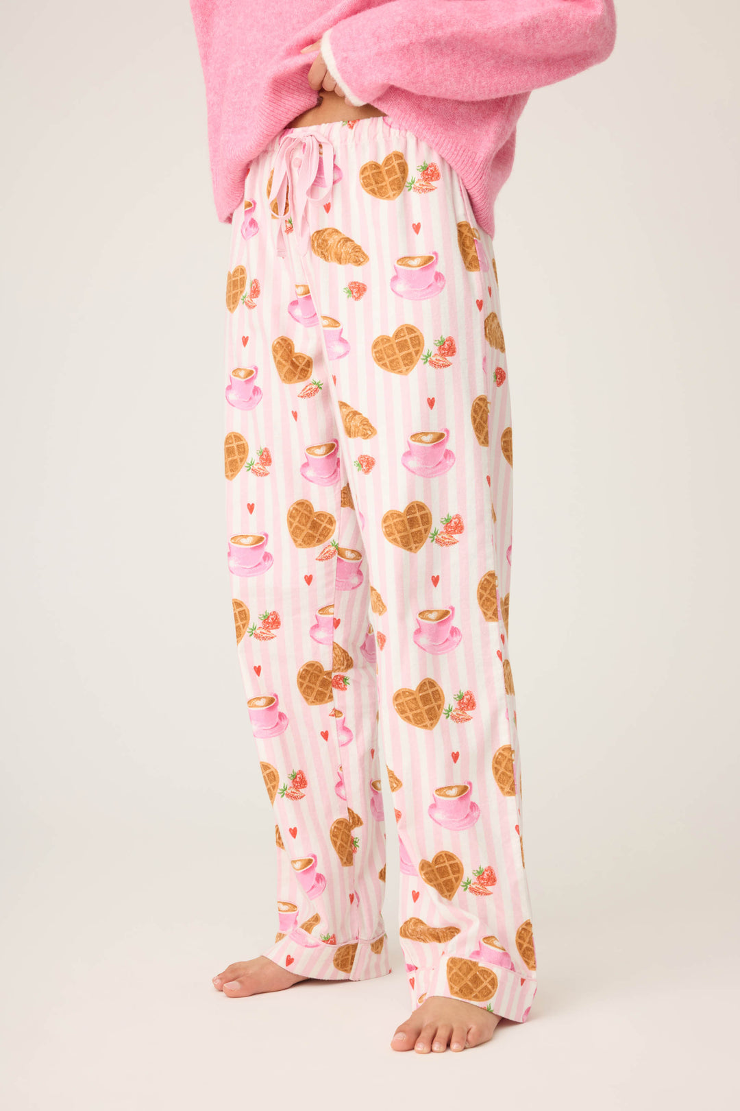 DOGS PANT FLANNELS - pink - Open Leg Pants - P.J. Salvage