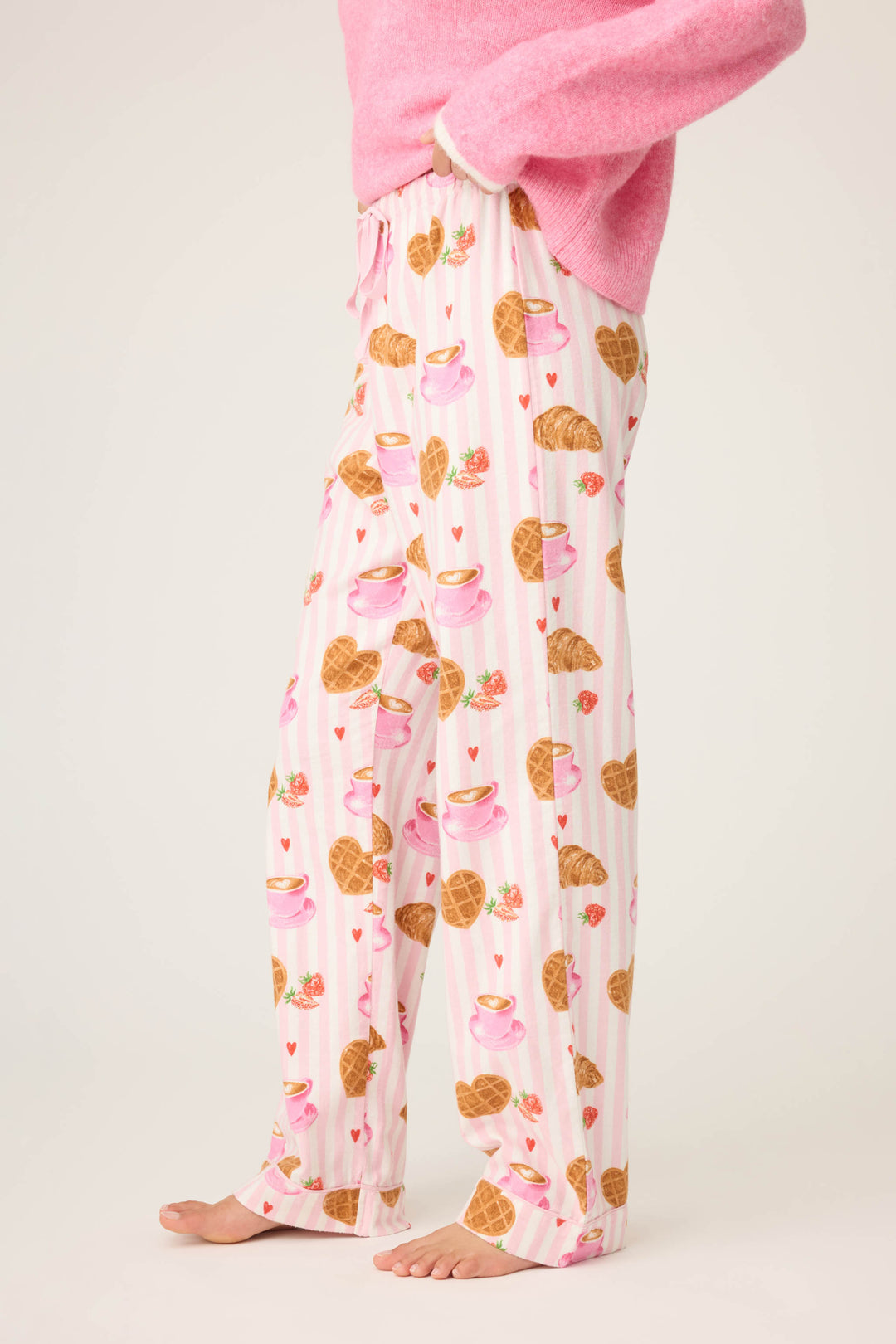 DOGS PANT FLANNELS - pink - Open Leg Pants - P.J. Salvage