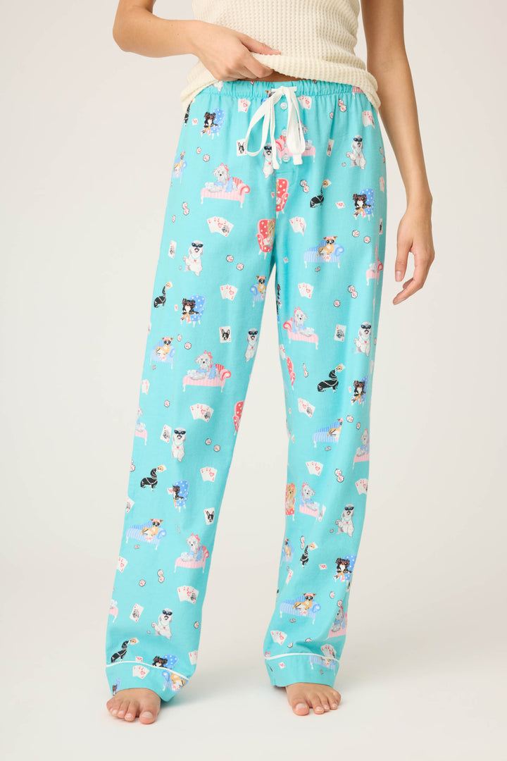 This Is How I Roll Dog Print Flannel Pants