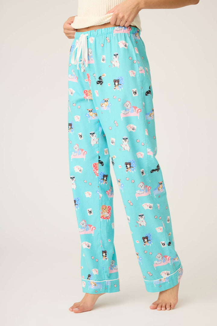This Is How I Roll Dog Print Flannel Pants