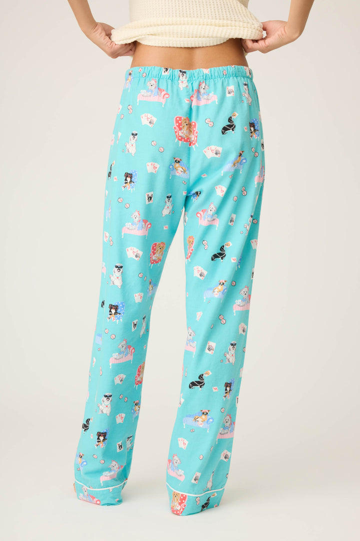 This Is How I Roll Dog Print Flannel Pants