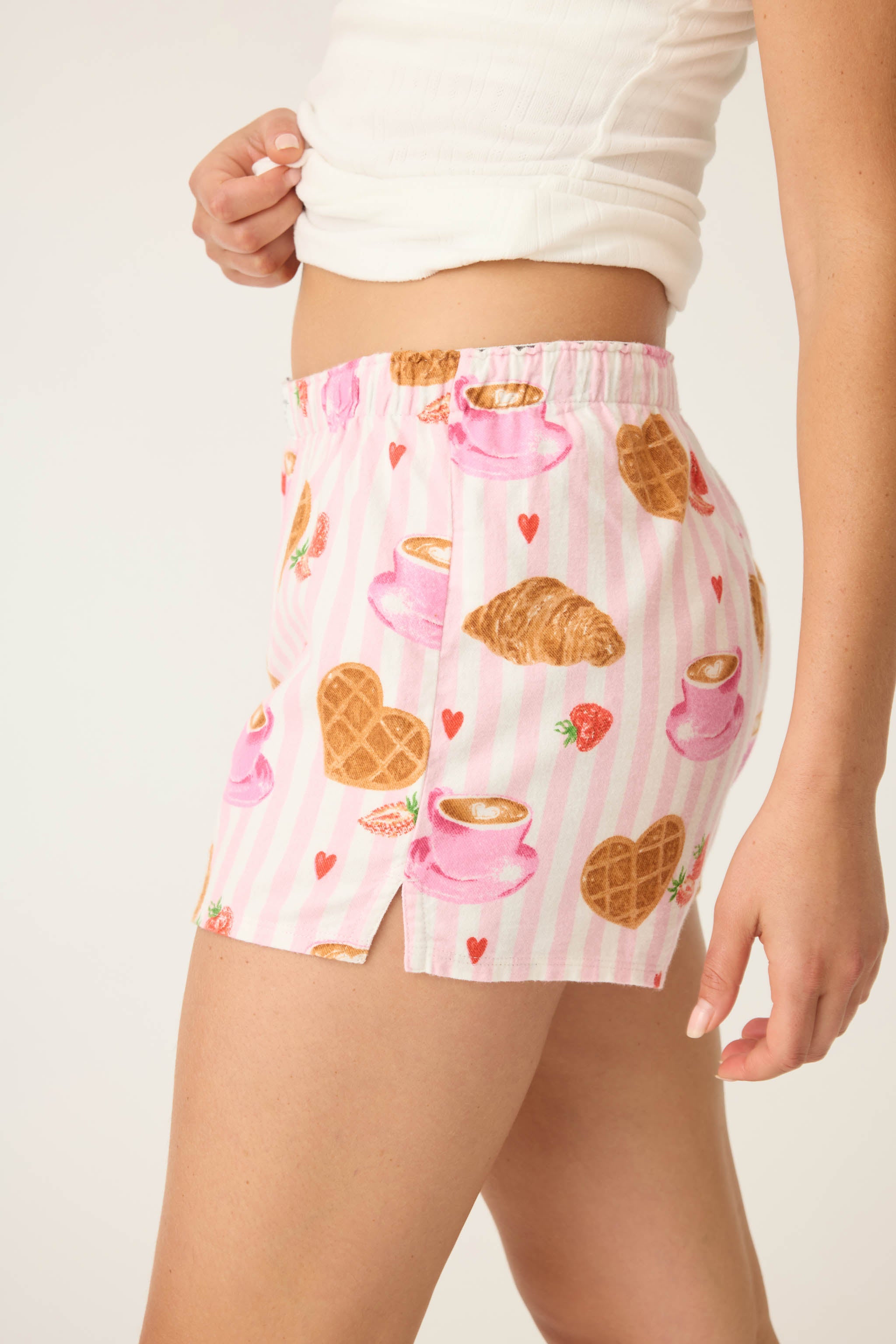 Brunch Club Breakfast Print Flannel Shorts | P.J. Salvage