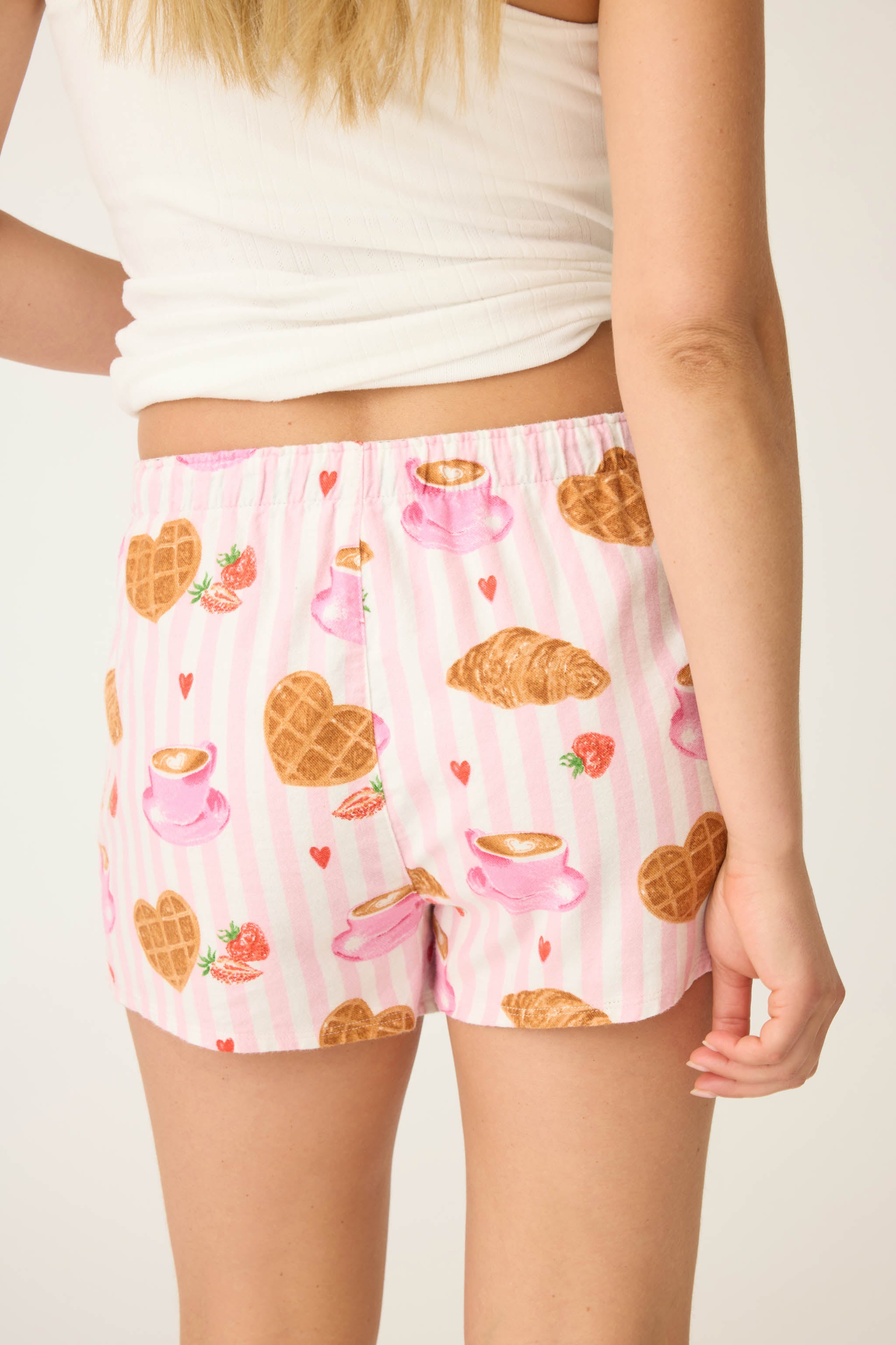 Brunch Club Breakfast Print Flannel Shorts | P.J. Salvage