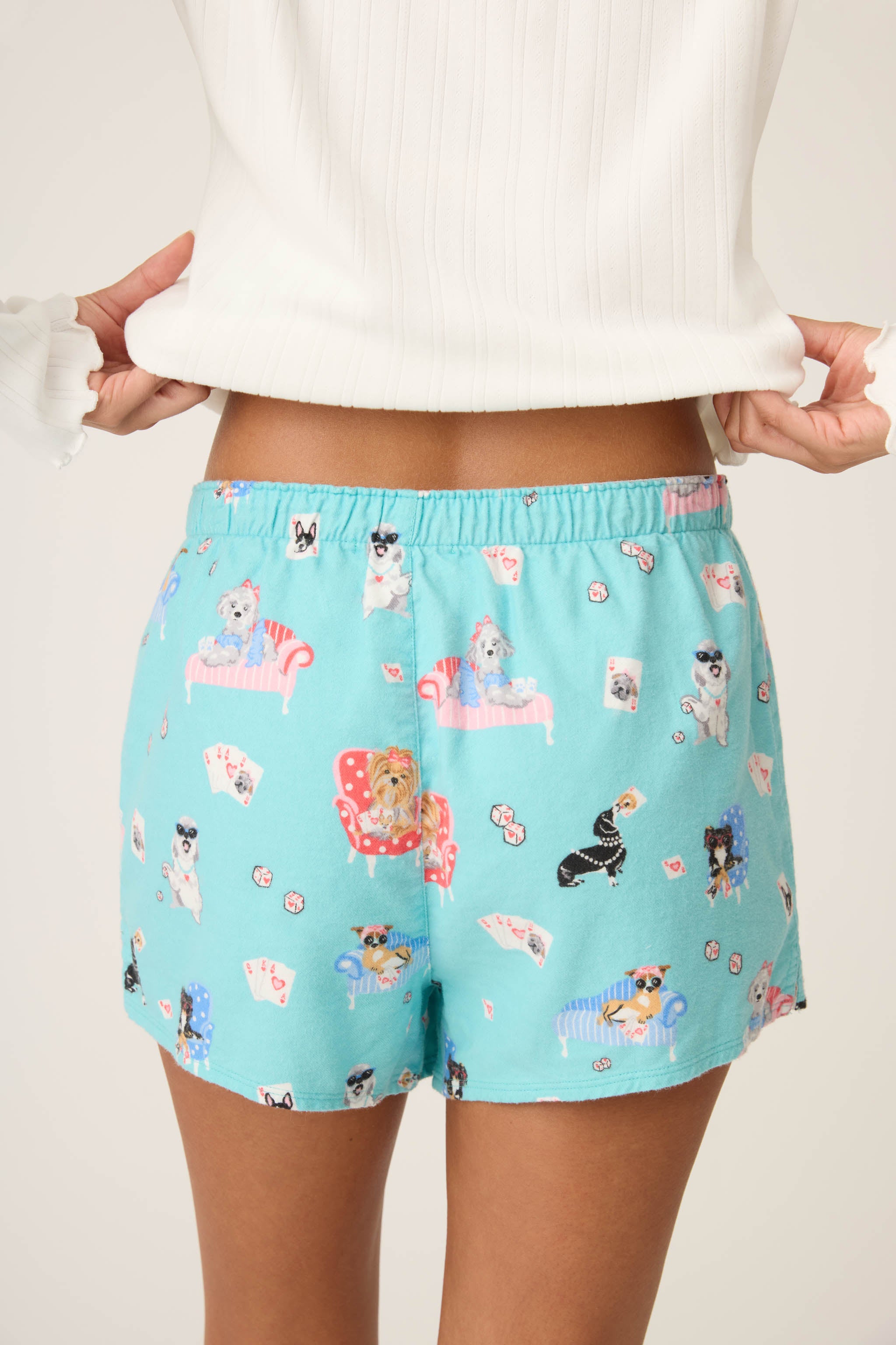 This Is How I Roll Dog Print Flannel Shorts | P.J. Salvage