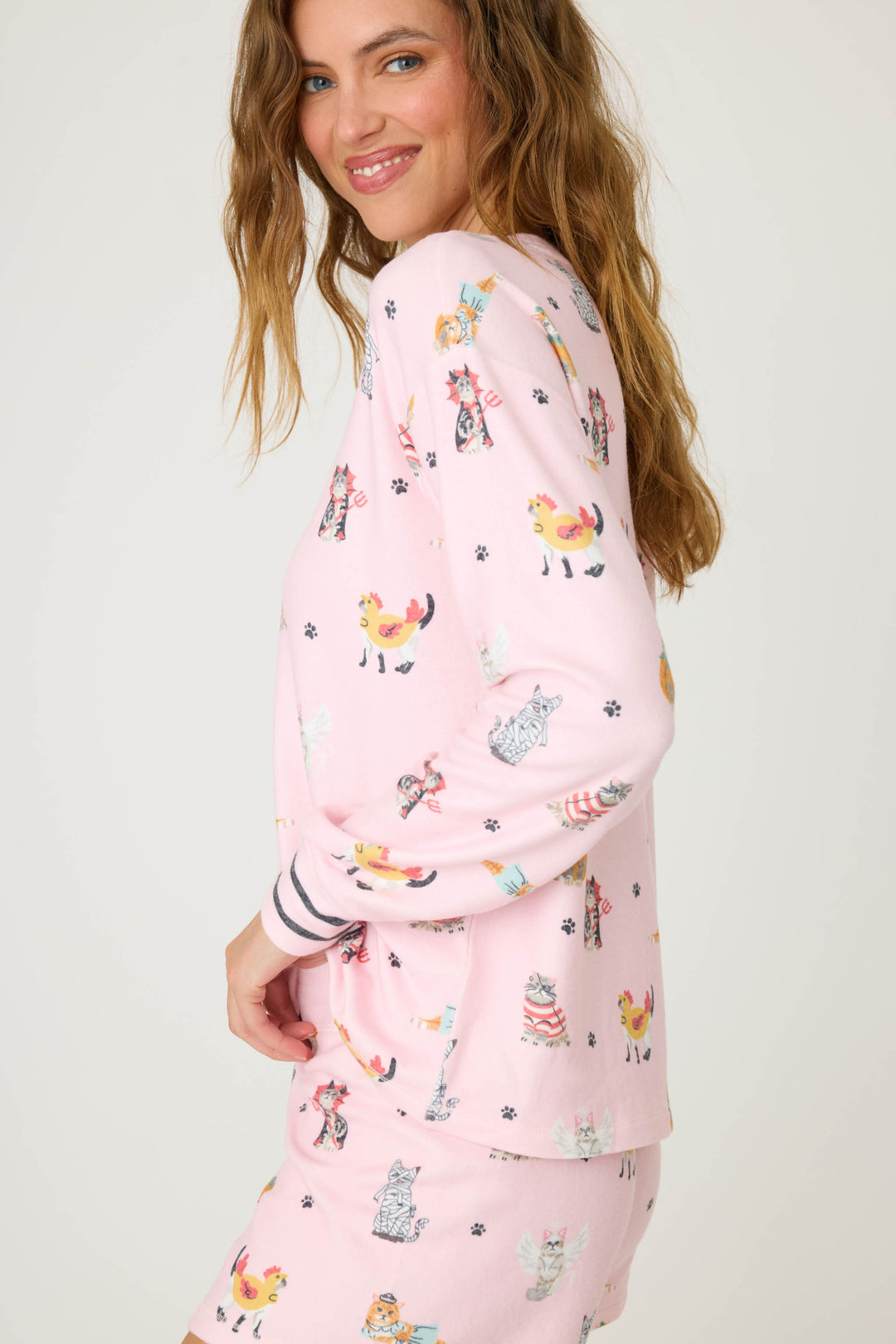 CATS CREW LONG SLEEVE FELINE SPOOKY -  - P.J. Salvage