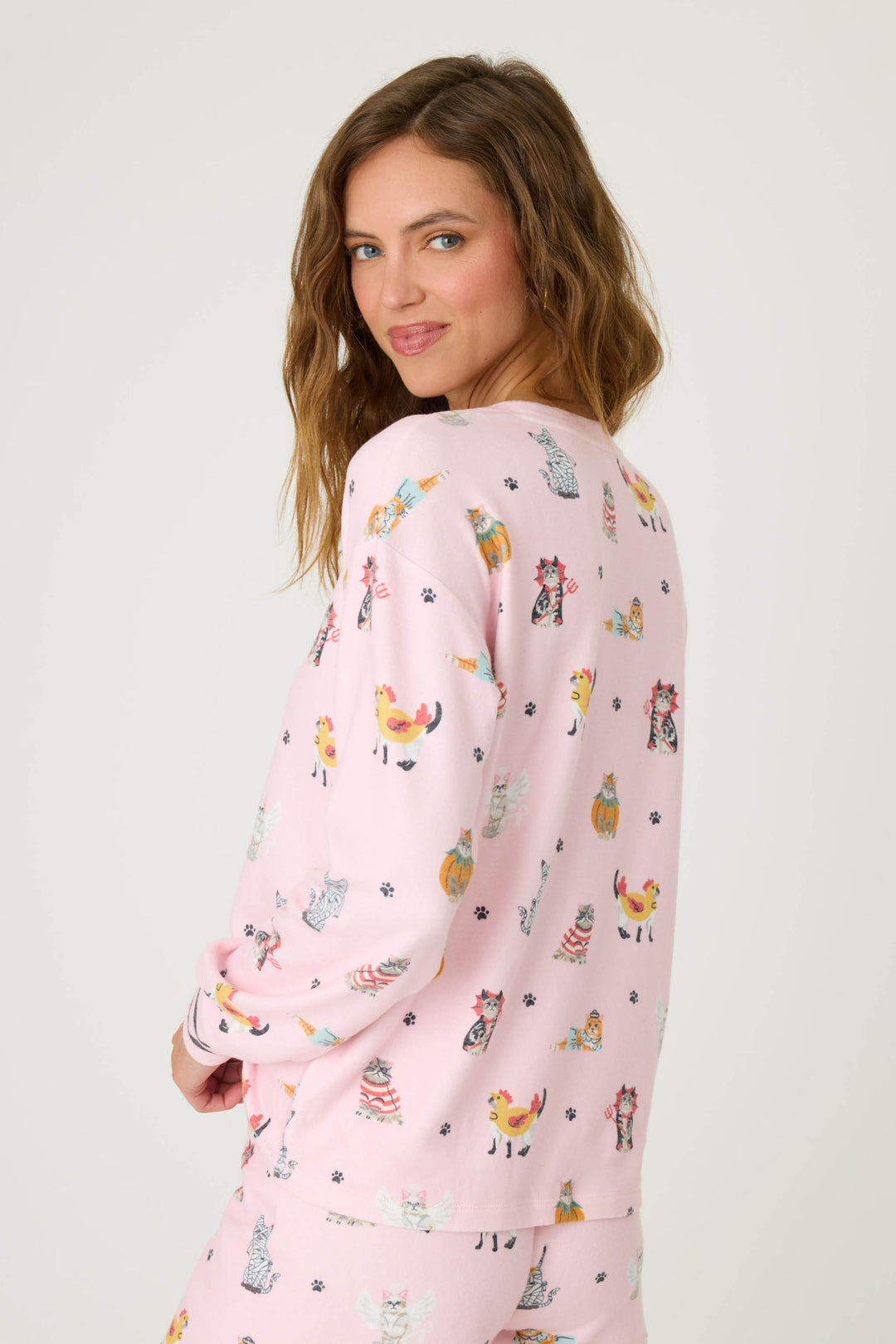 CATS CREW LONG SLEEVE FELINE SPOOKY -  - P.J. Salvage