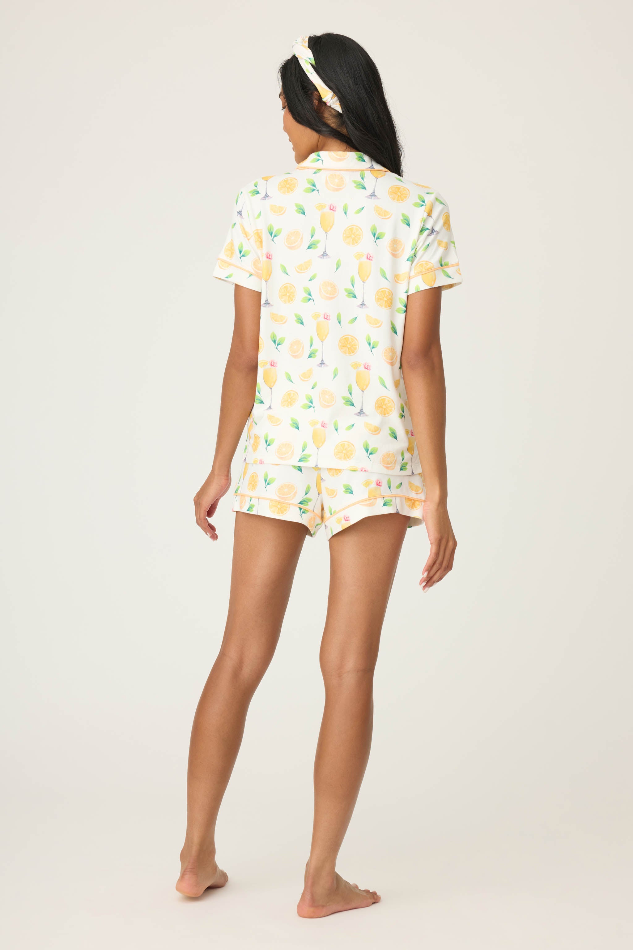 (取寄) ピー ジェイ サルベージ レディース Pj セット ミモザ ミー P.J. Salvage women Pj Set Mimosa Me Ivory Mimosa Me Drink Print 3-piece PJ Short Set | P.J. Salvage