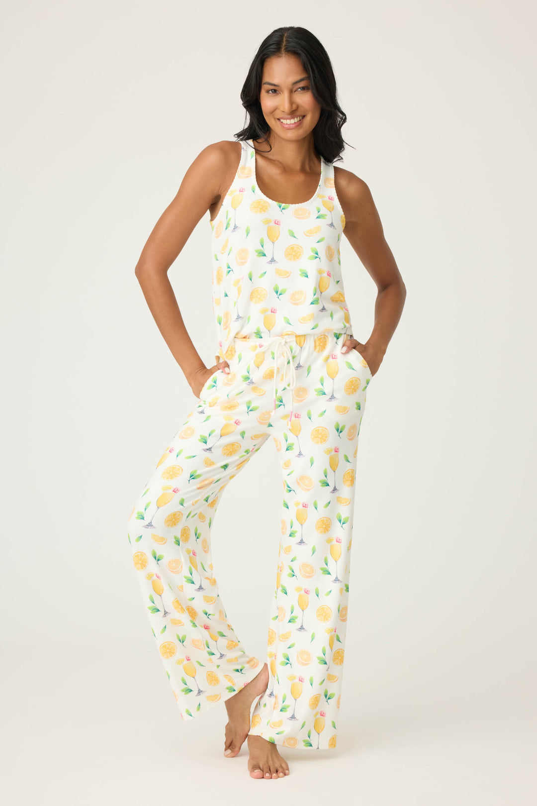 Mimosa Me Drink Print Tank & Pant PJ Set - P.J. Salvage