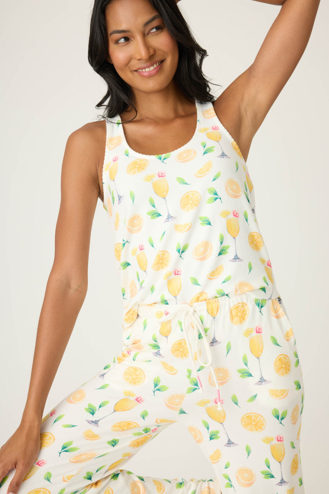 Mimosa Me Drink Print Tank Pant PJ Set Free Shipping $100+