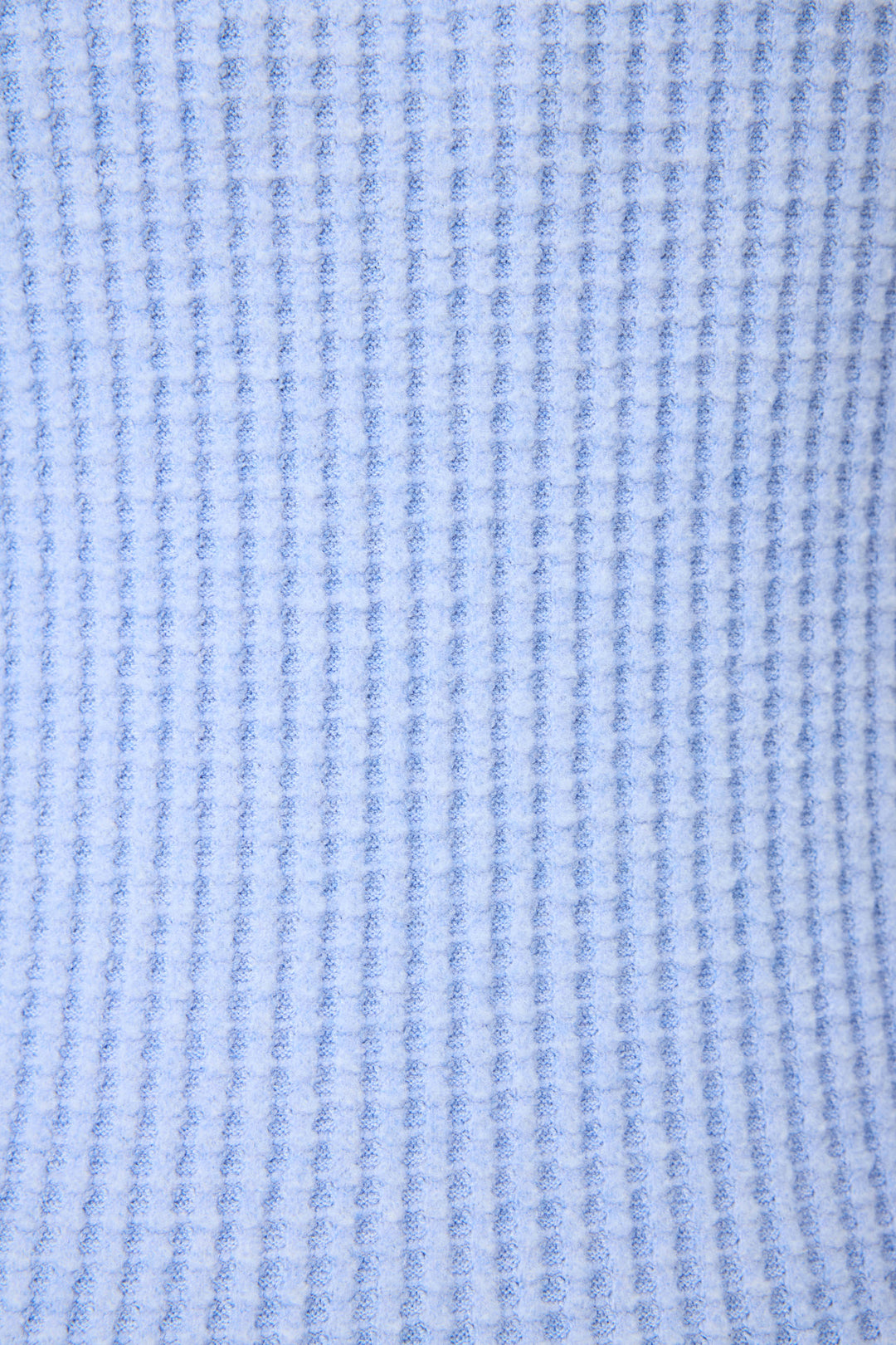 Close-up of the Morning Waffles Solid Peri Open Leg Pant by P.J. Salvage, featuring a light blue and white vertical ribbed texture for a soft, slightly fuzzy look.