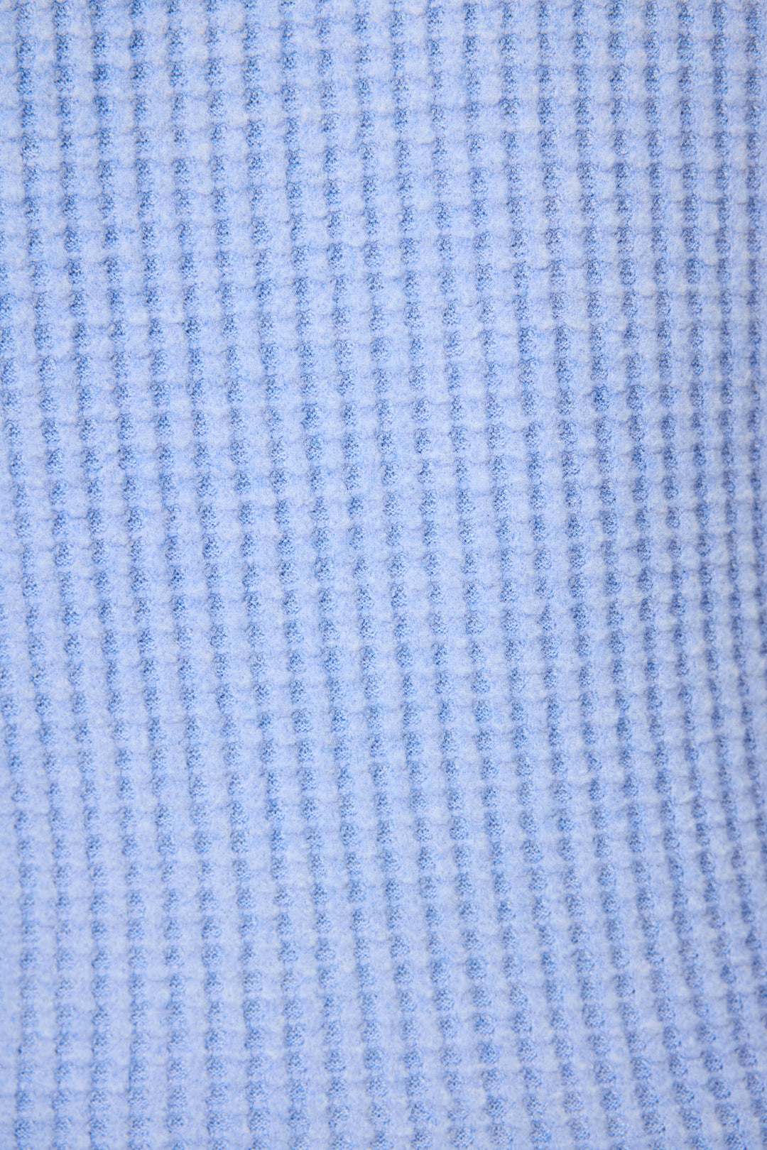 Close-up of the Morning Waffles Solid Peri Tank Top by P.J. Salvage, showing its soft, textured fabric with vertical light blue and white stripes, giving a cozy knit or fleece-like appearance.