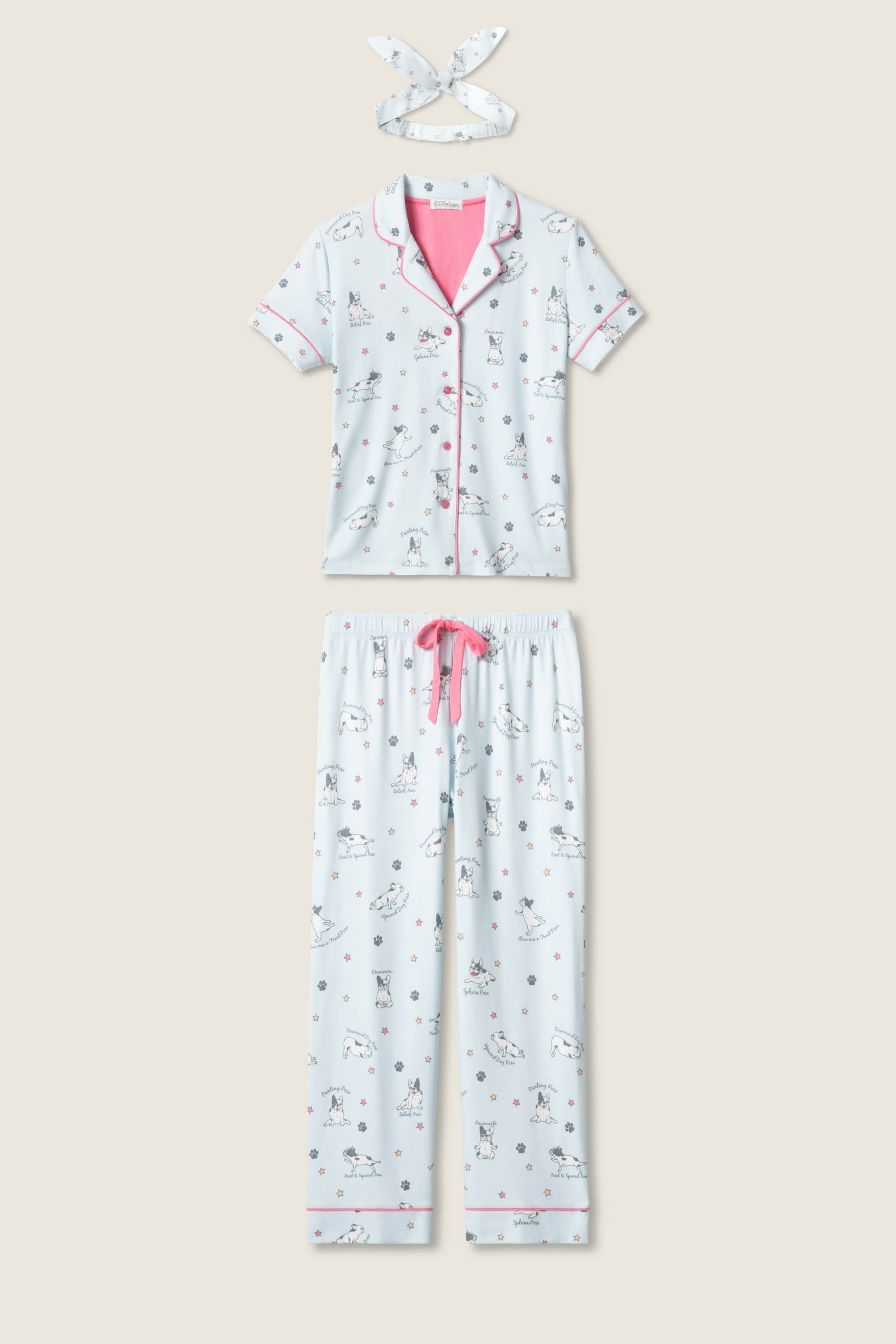 Paws & Breathe Dog Print 3-Piece PJ Set | P.J. Salvage