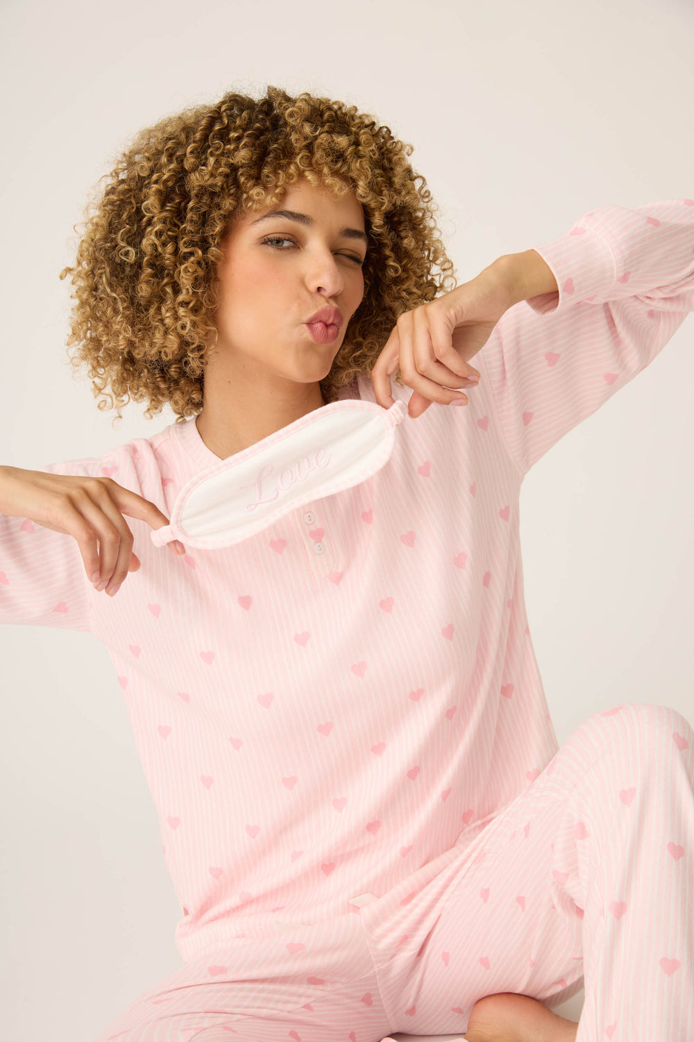 STARS PJ SET POINTELLE GIFT SET - baby pink - PJ Sets - P.J. Salvage