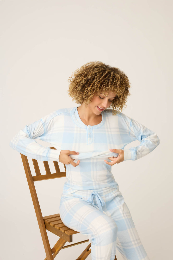STARS PJ SET POINTELLE GIFT SET - light sky - PJ Sets - P.J. Salvage