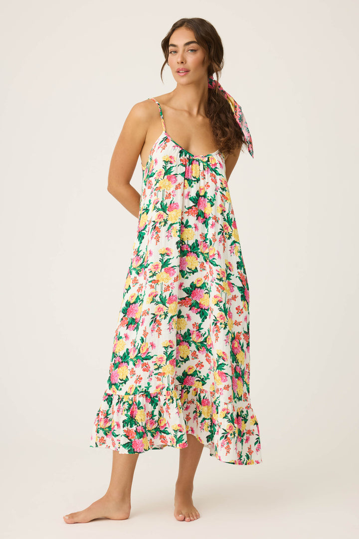 PJS x PQ Swim Tropical Floral Midi Dress - Dresses - P.J. Salvage