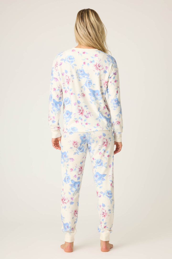 FLORAL HENLEY LONG SLEEVE RODEO ROSE -  - P.J. Salvage
