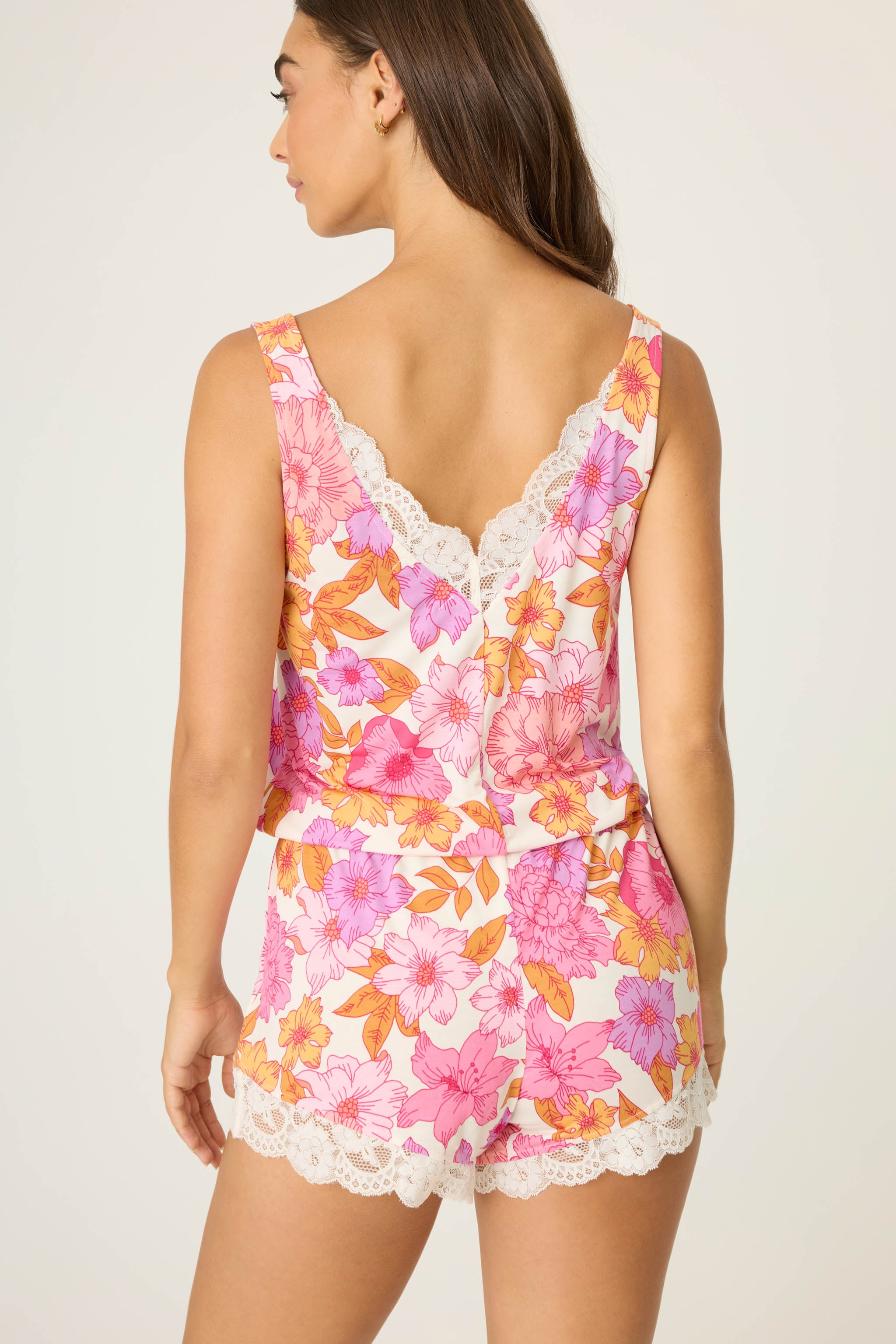 Sweet Dreams Floral Print Modal Romper | P.J. Salvage