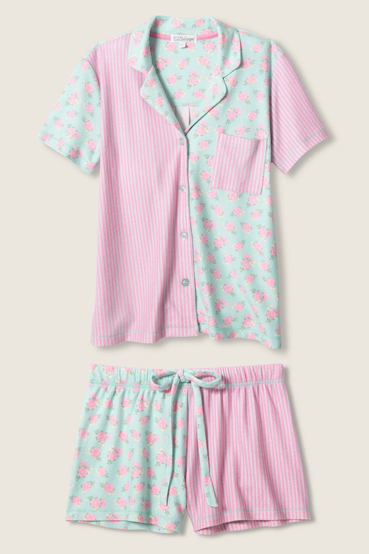 ROSE STRIPE PJ SET SECRET GARDEN - PJ Sets - P.J. Salvage