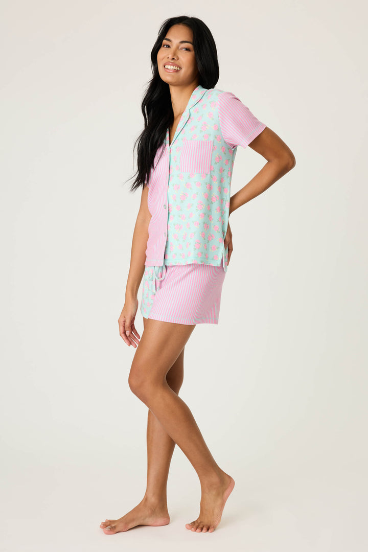 ROSE STRIPE PJ SET SECRET GARDEN - PJ Sets - P.J. Salvage