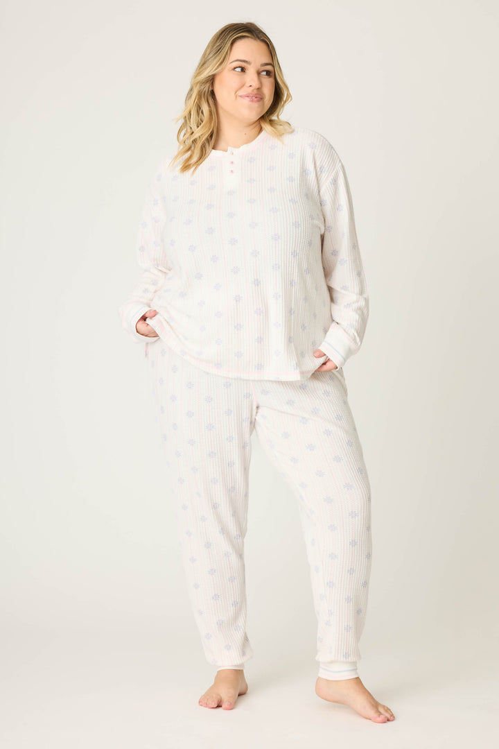 Ski Jammie Classics Snowflake Wishes Plus Size PJ Set