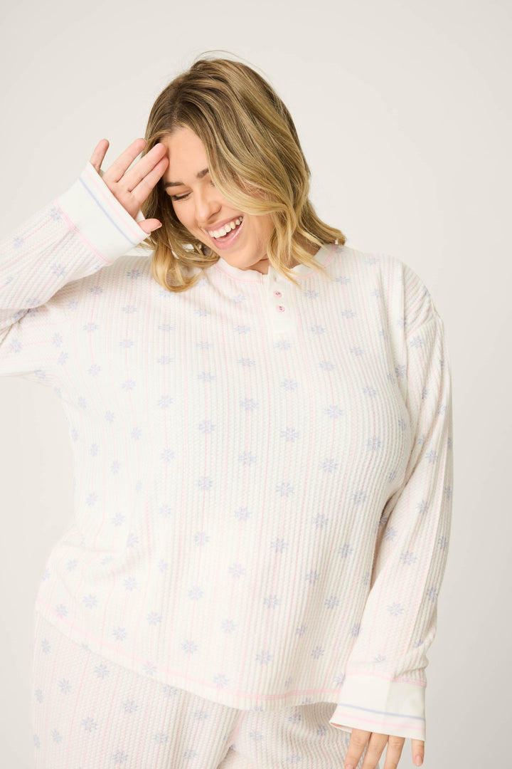 Ski Jammie Classics Snowflake Wishes Plus Size PJ Set