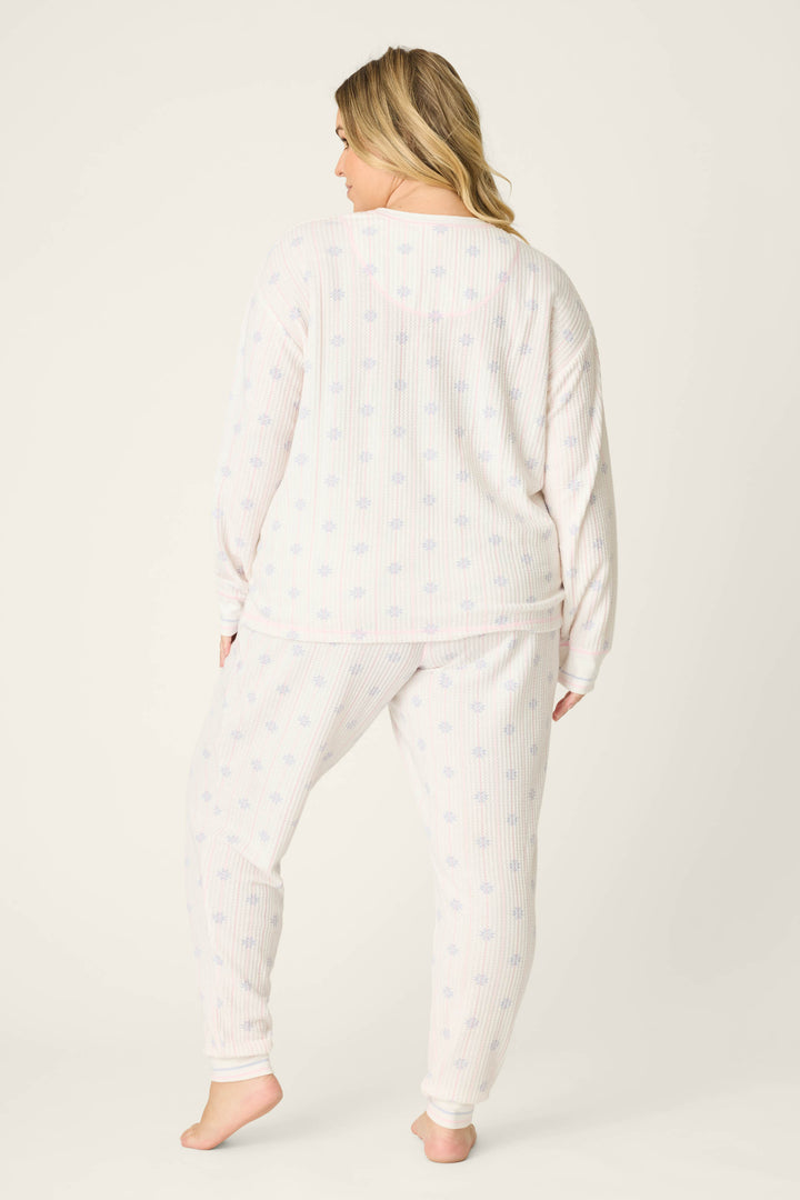 Ski Jammie Classics Snowflake Wishes Plus Size PJ Set