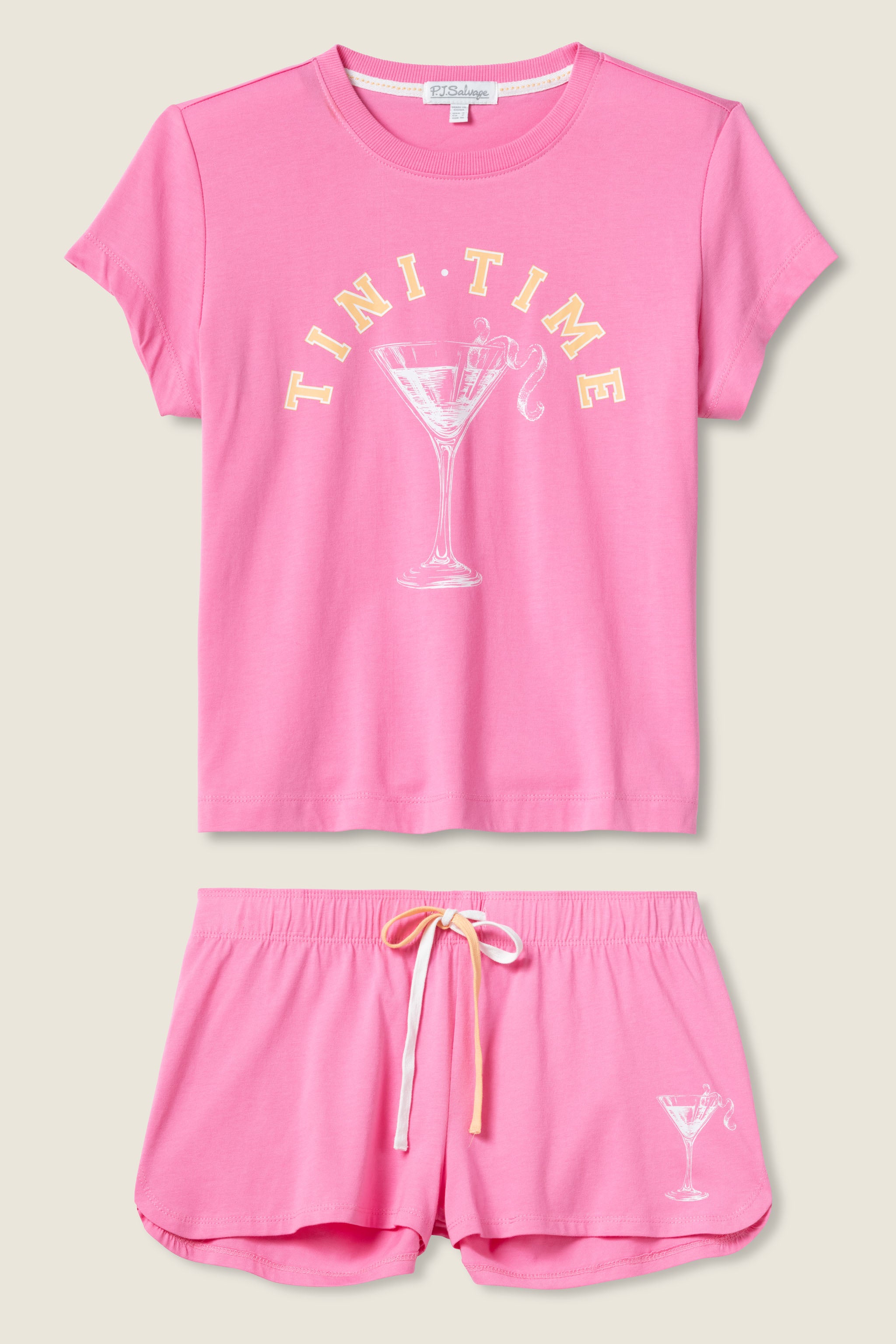 Tini Time Graphic Short Sleeve Loungewear Set | P.J. Salvage