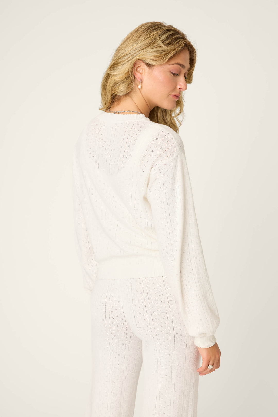 Sweetheart Pointelle Knit Cardigan - Cardigans - P.J. Salvage