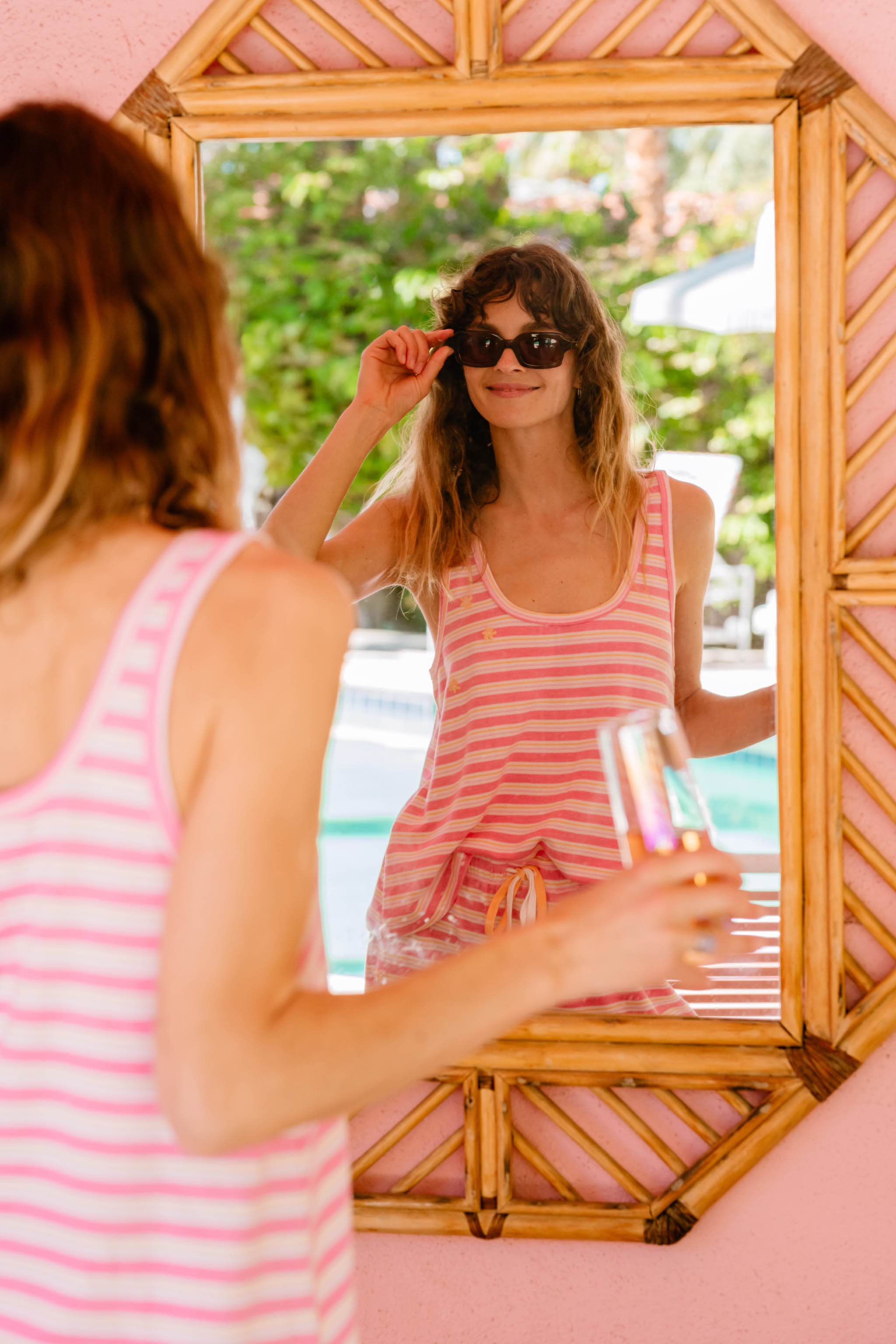 【あんな様】Multicolor nr-Gap-MadHappy- TankTop Stripe トップス
