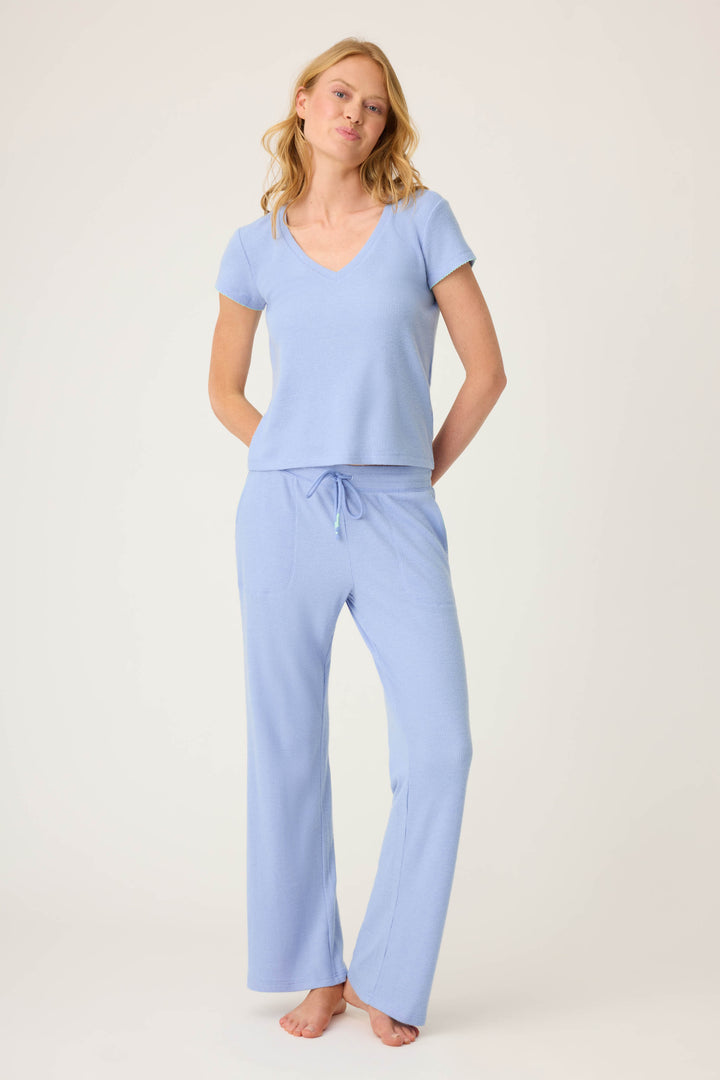 SOLID V - NECK SHORT SLEEVE T - SHIRT VACAY VIBES - P.J. Salvage