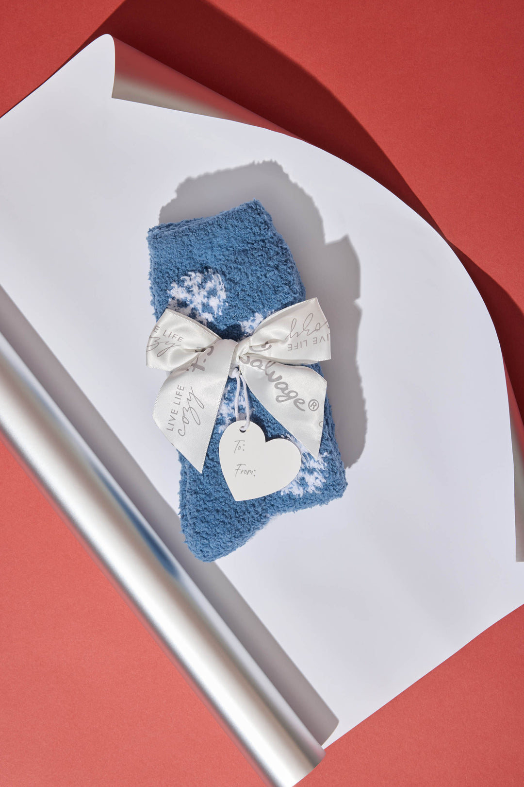 Snowflake Crew Socks with Grippers - Crew - P.J. Salvage