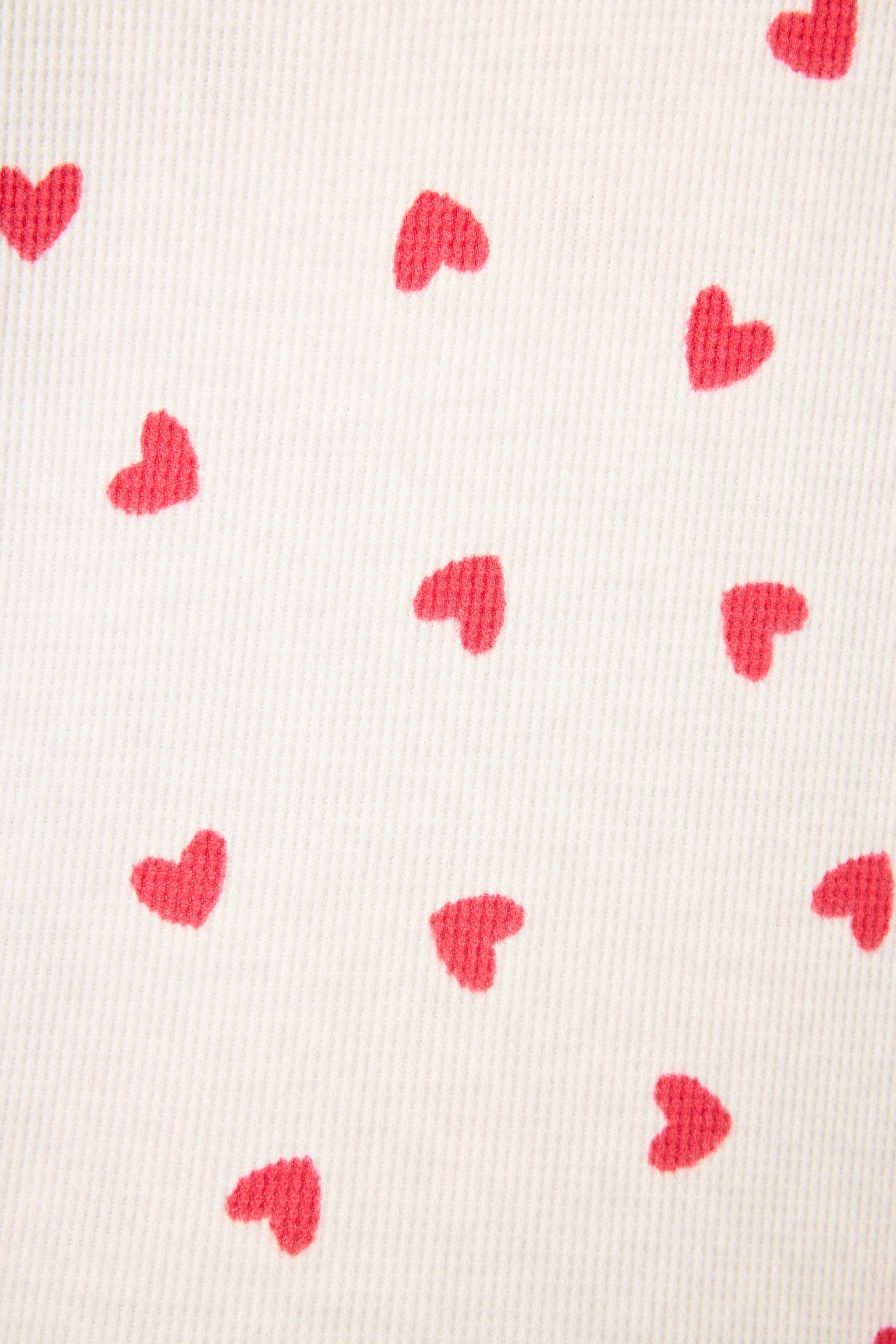 4-Piece Heart Print Waffle Lounge Set | P.J. Salvage