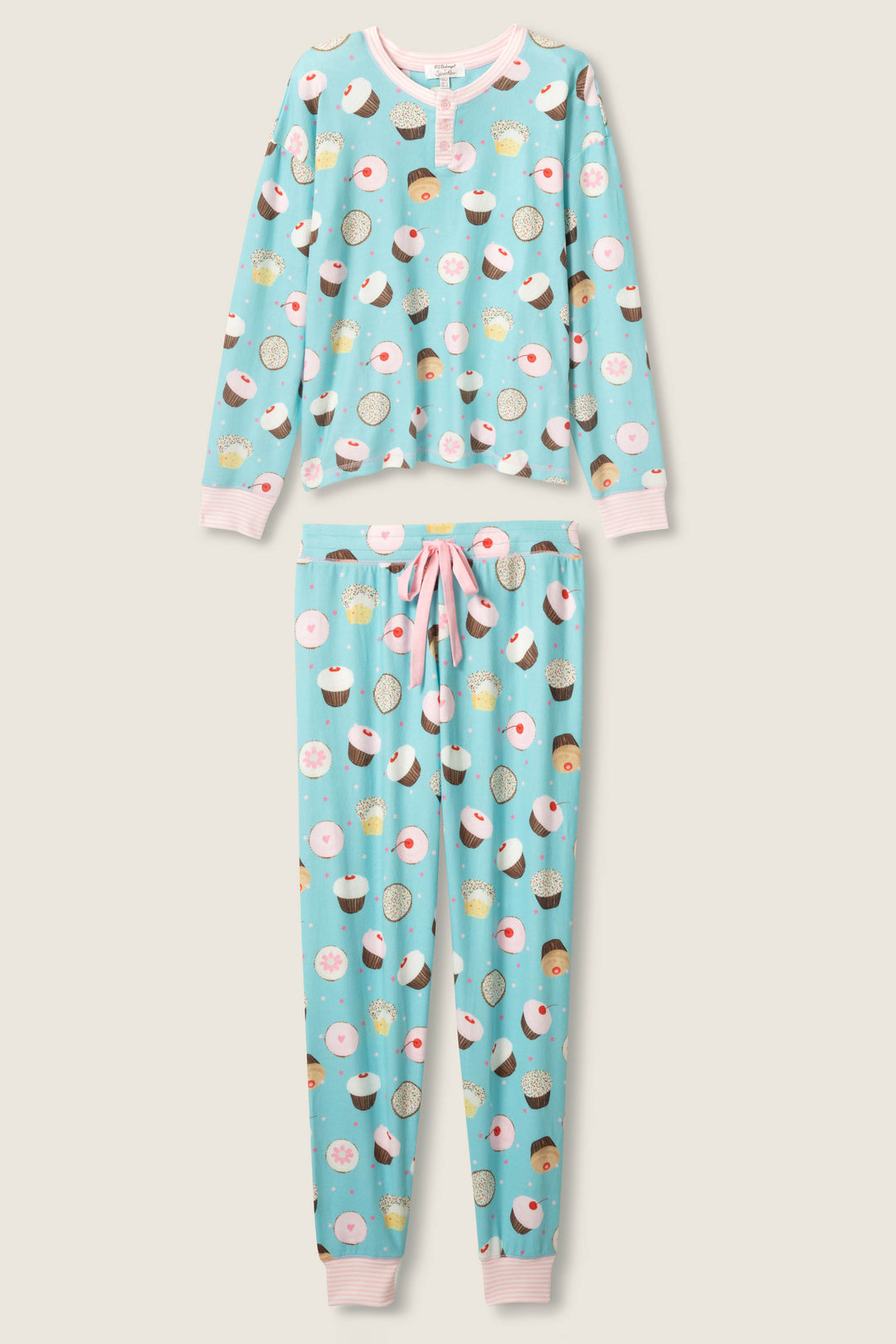 Sweet Life Cupcake Print PJ Set
