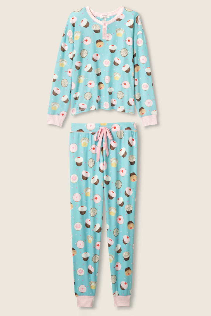 Sweet Life Cupcake Print PJ Set