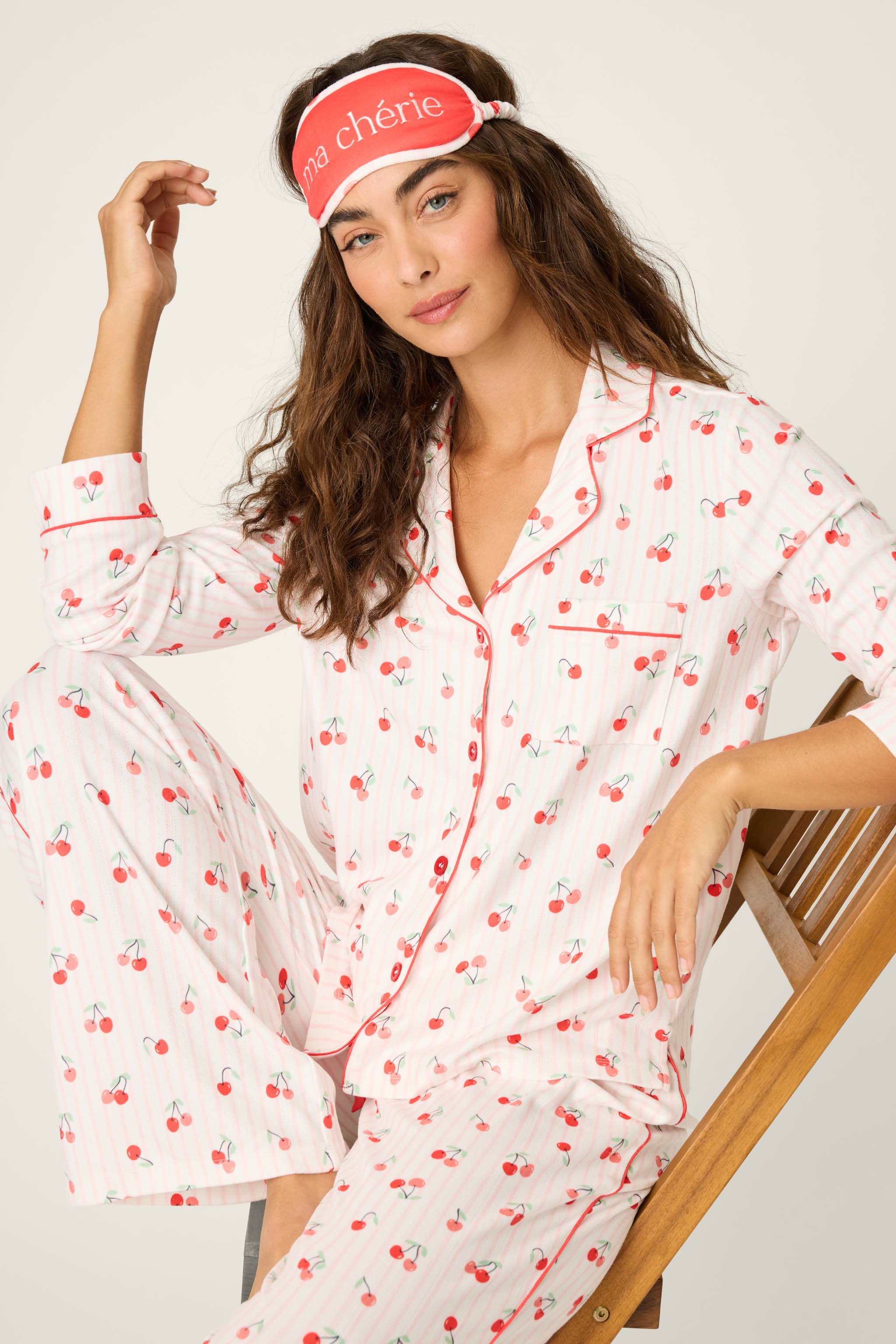 Valentine's Day Cherry Print 3-Piece PJ Set | P.J. Salvage