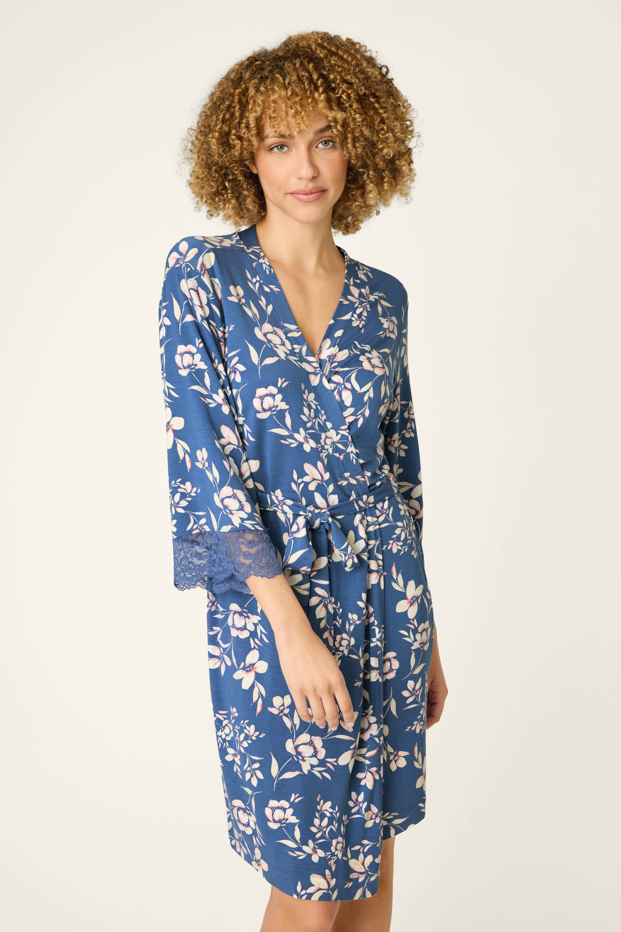 Women's Blue Floral Pajama Robe – P.J. Salvage
