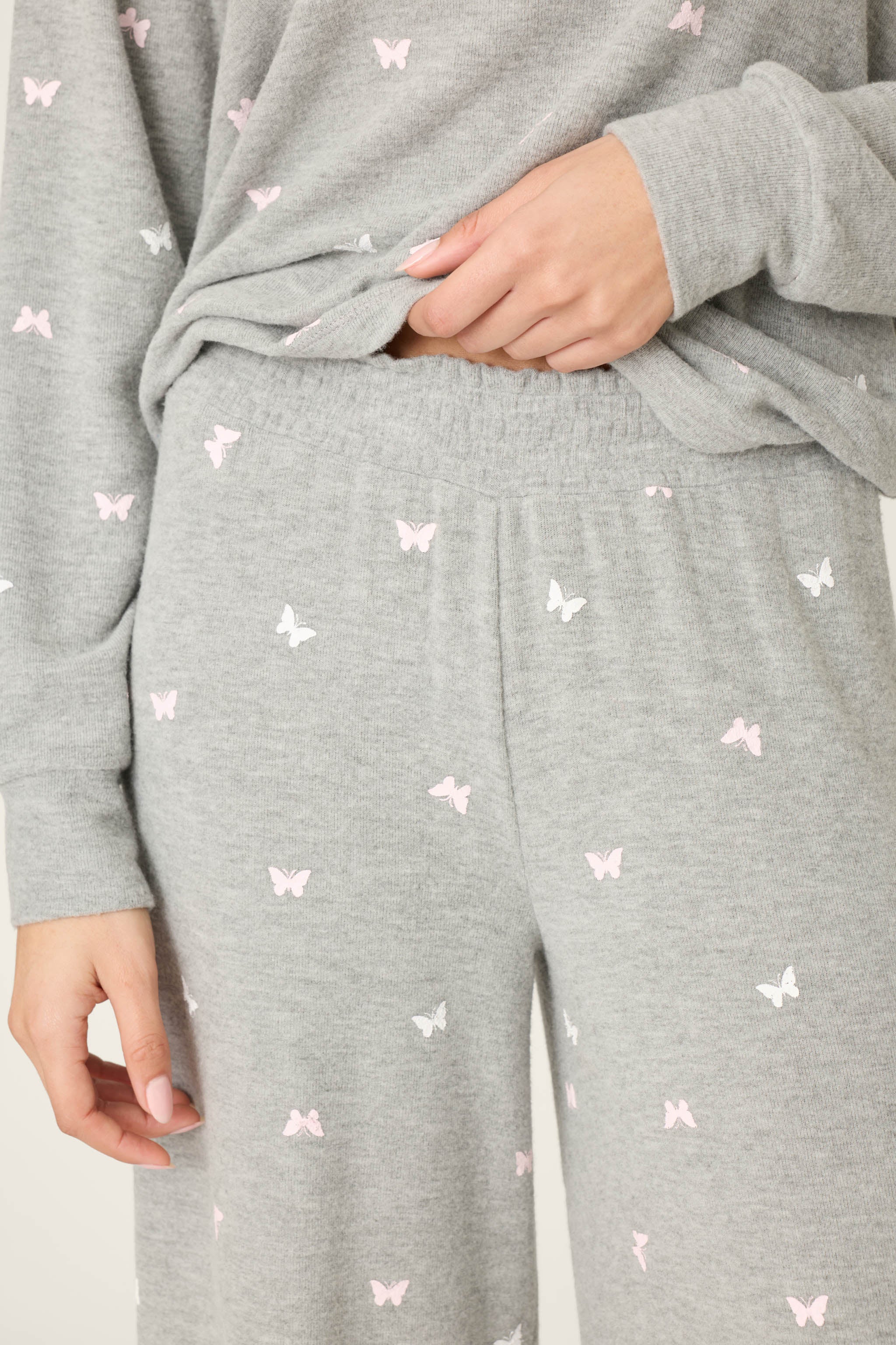 Peachy Mix & Match Butterfly Kisses Open Leg Pajama Pants | P.J.