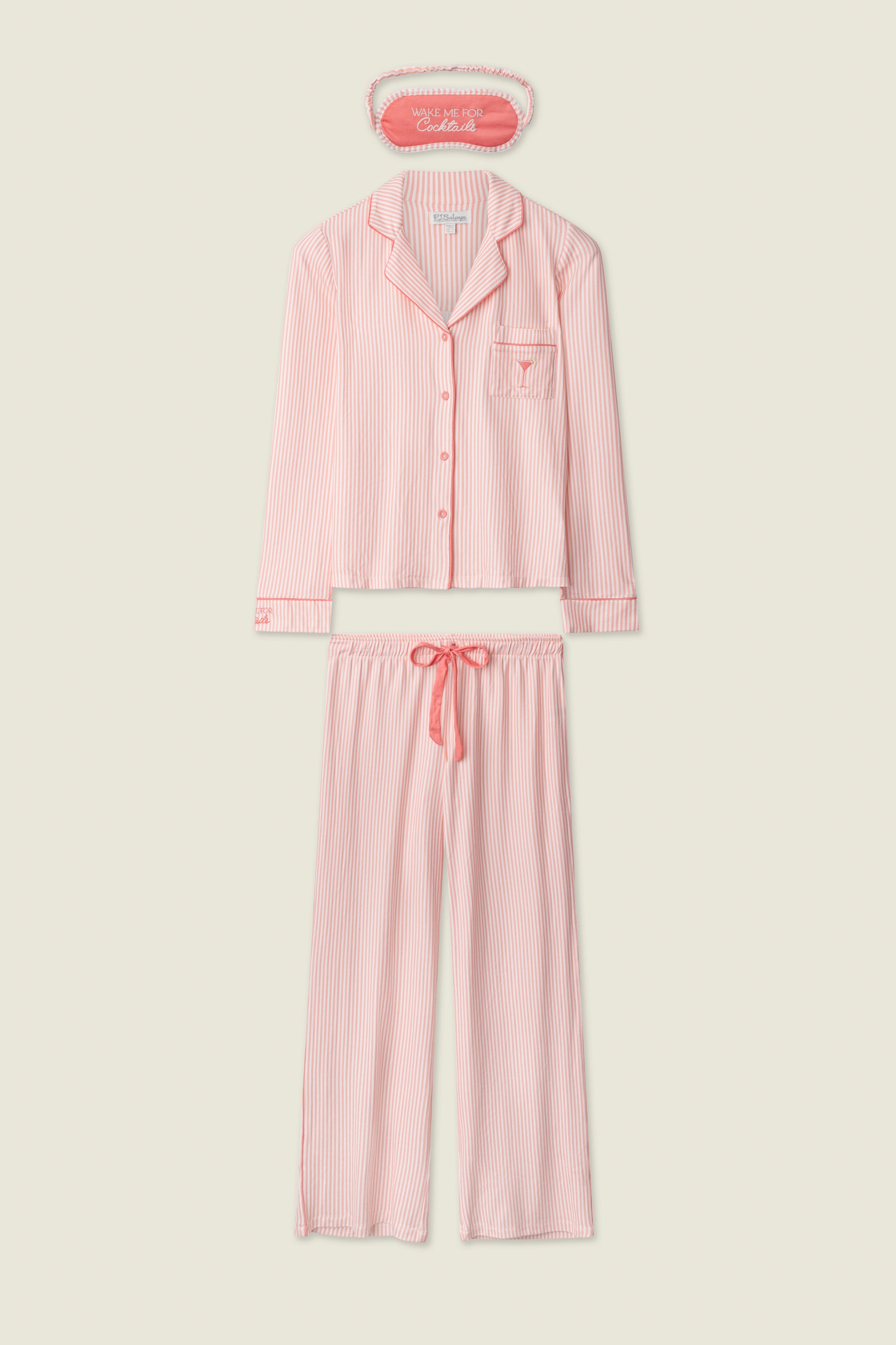 Women's Pink Stripe Paloma Pajama Set – P.J. Salvage