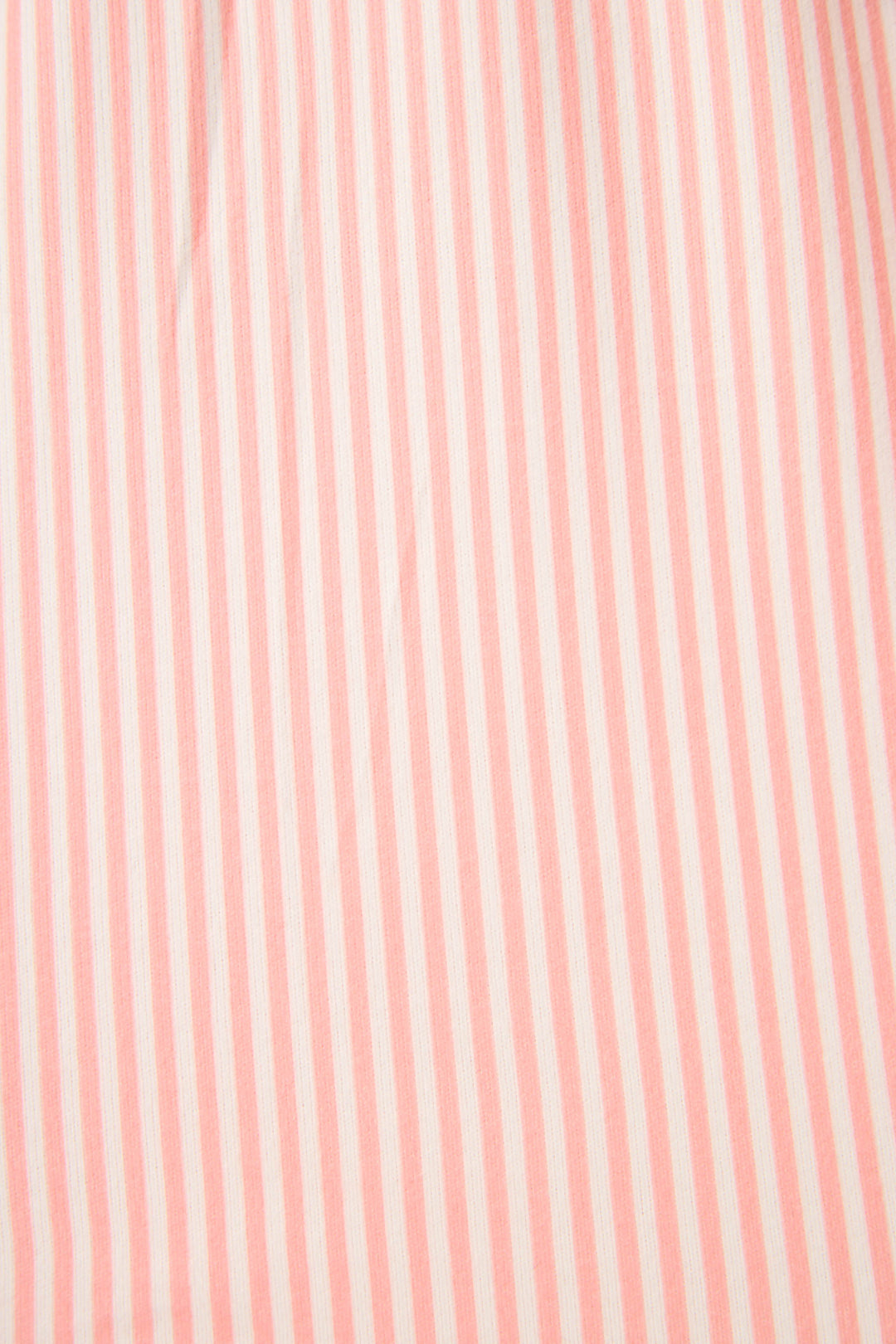 Close-up of the Paloma Mama Sweet Stripes Long 3-Piece PJ Set by P.J. Salvage, showing smooth fabric with evenly spaced vertical pink and white stripes, characteristic of stylish sleepwear.