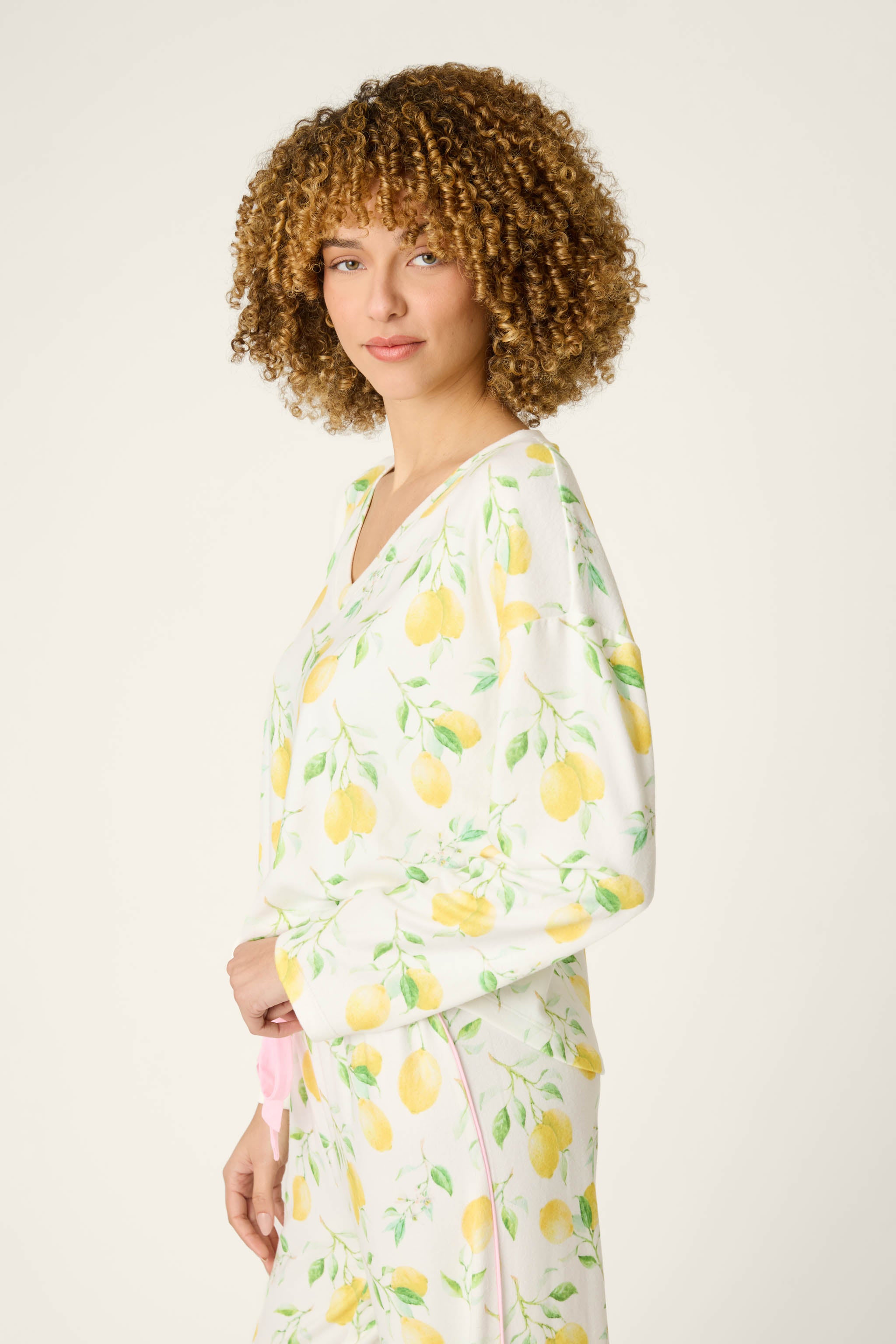 La Dolce Spritz Lemon Zest Long Sleeve Top | P.J. Salvage