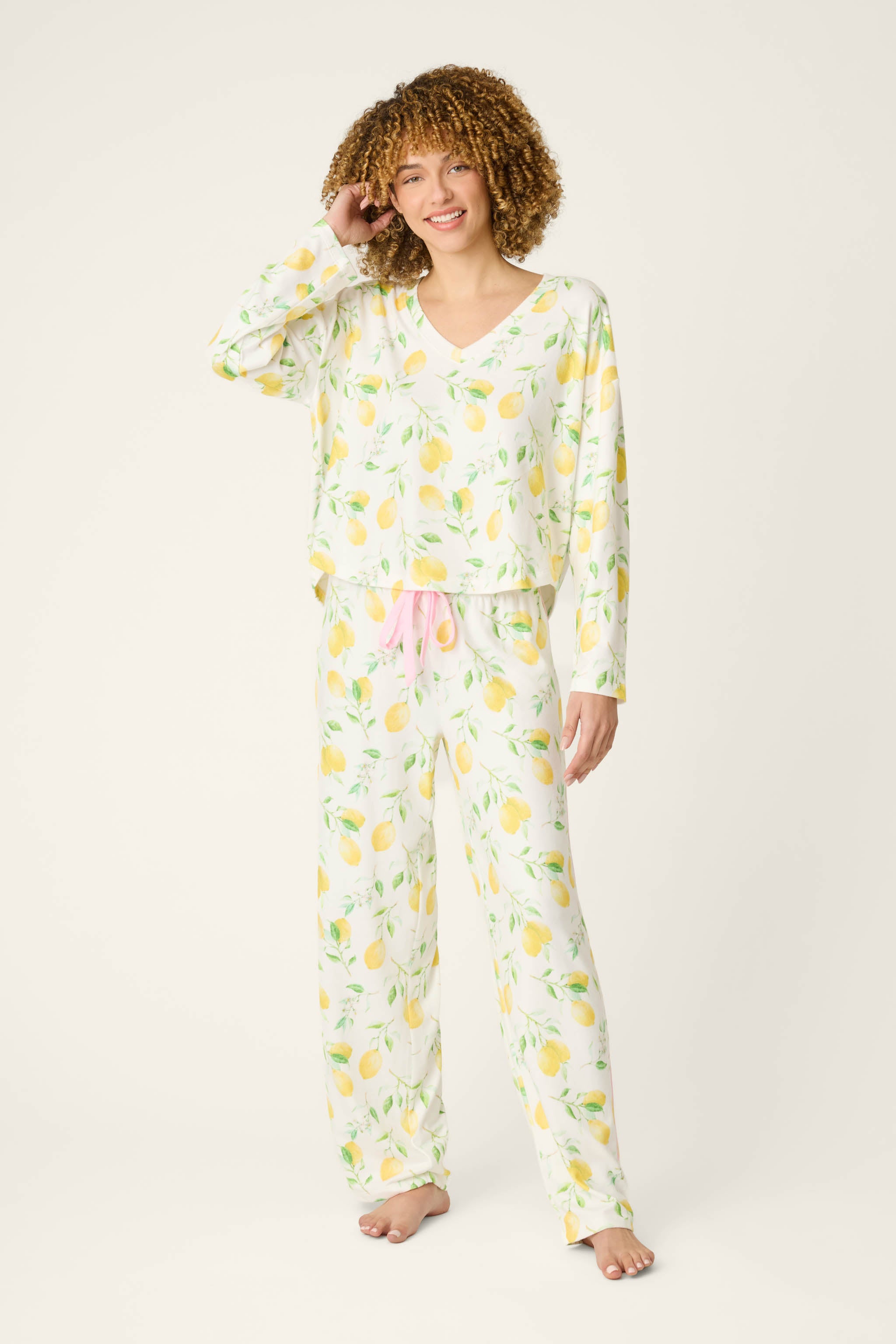 La Dolce Spritz Lemon Zest Long Sleeve Top | P.J. Salvage