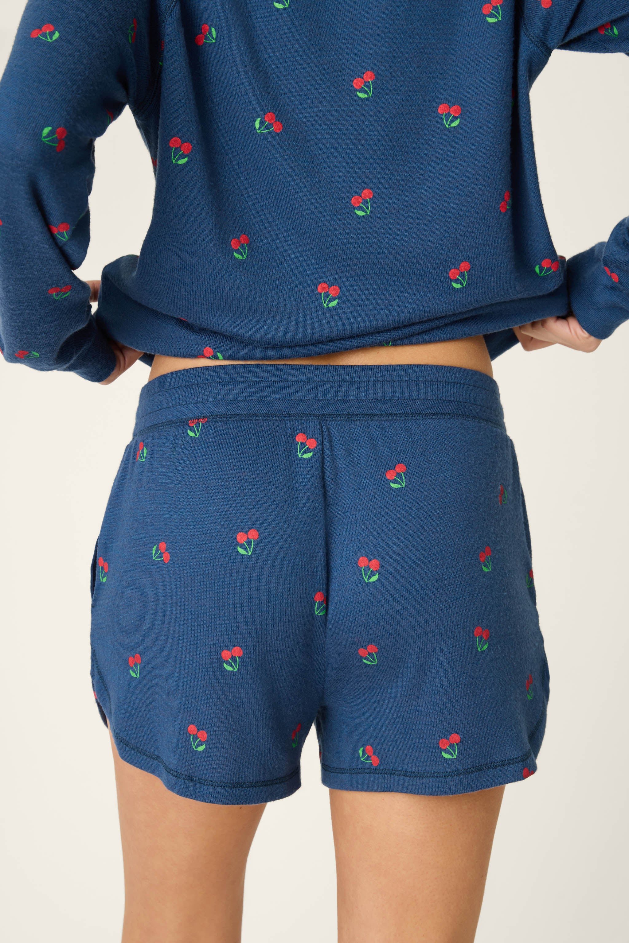 Star Spangled True Navy Cherry Print Sleep Shorts | P.J. Salvage