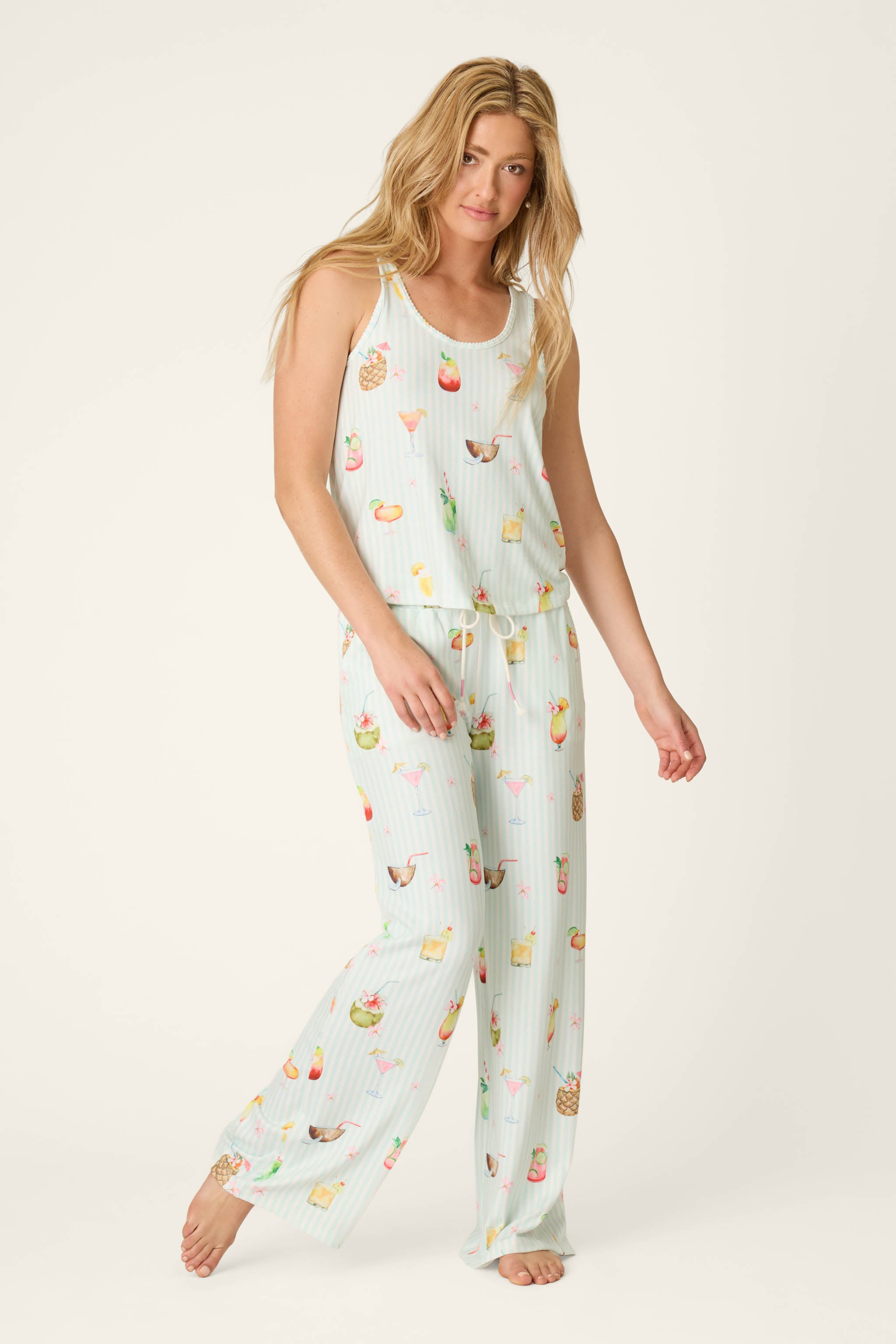Women's Long Pajama Set – Cocktail Print – P.J. Salvage