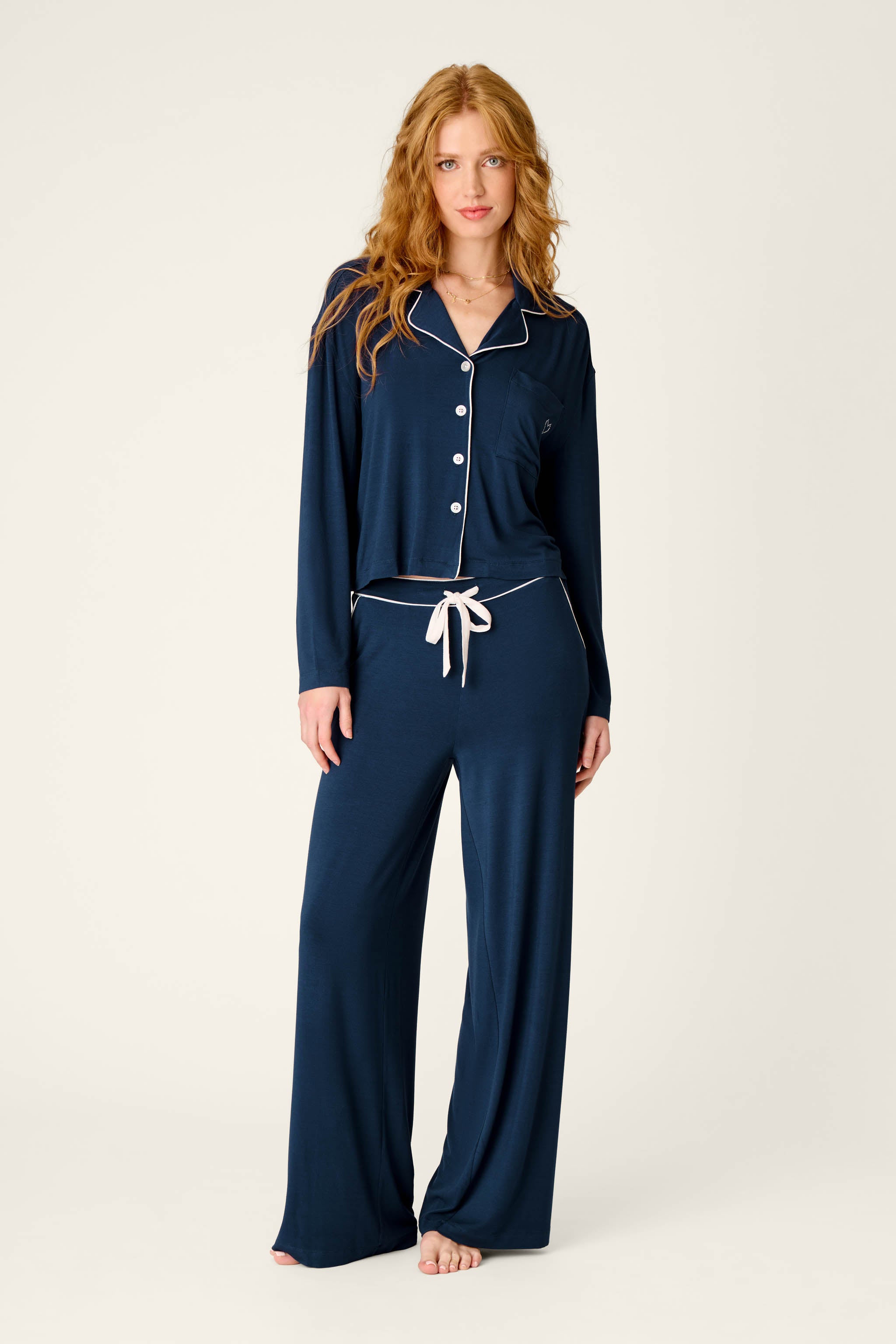 Soiree Dreams Deep Navy Long Sleeve PJ Set