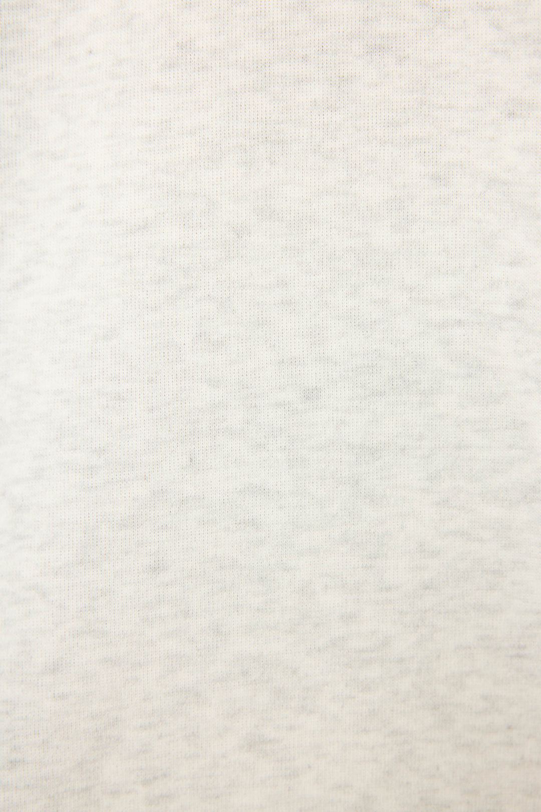 A close-up of the Sunday Funday Boucle "Sundays" Sweatshirt by P.J. Salvage highlights its soft, light grey heathered knit—showcasing a cozy textured fabric ideal for relaxed comfort.