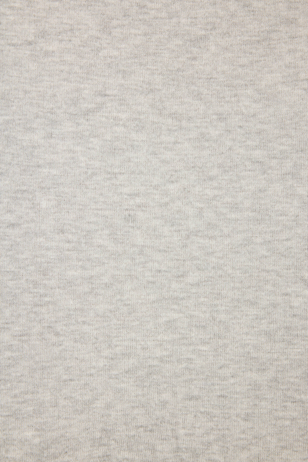 Women's grey zip up hoodie with star embroidery on drawcord.