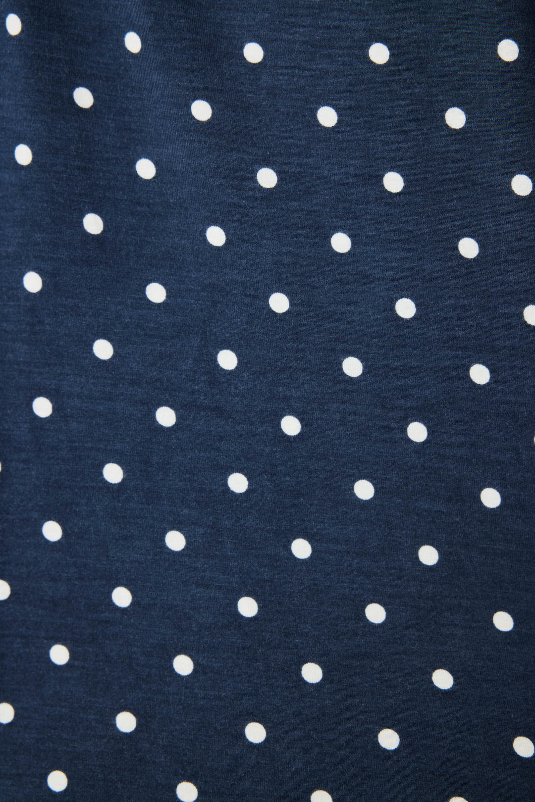 Women's navy blue w/ivory polka dot camisole & short sleep set in modal jersey. Cami has adjustable straps & lace inset neckline. Short has contrast tie-waist & lace hem.