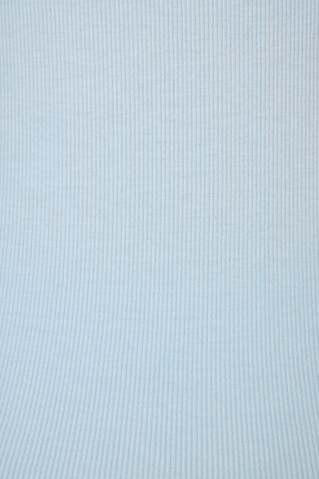 Women's semi-fitted blue sleep short in micro-rib knit. With lace inset at hem. Tie waist.