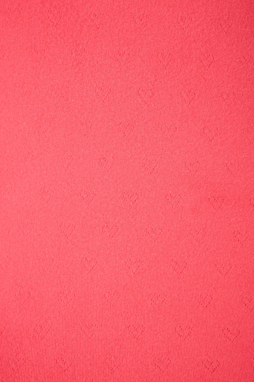 Bright pink sleep short for women in brushed heart-pointelle. Has curly edge hem & bow detail at waist.
