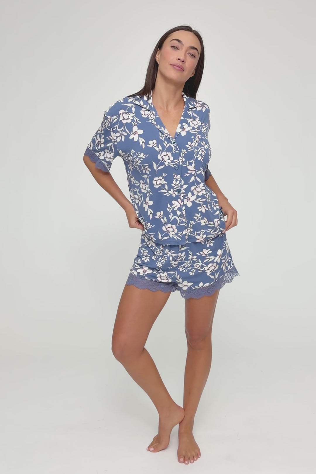 Flora Dreams Twilight Garden Short Sleeve Top